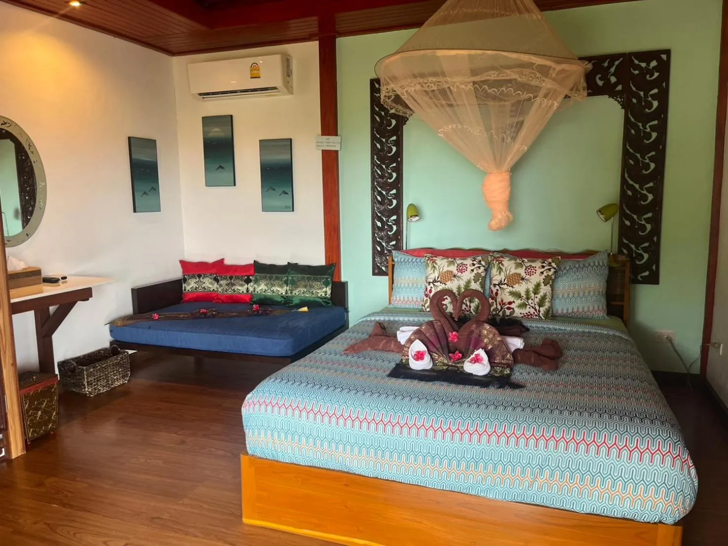Bed in Krabi Villa Phu Khao Private Resort