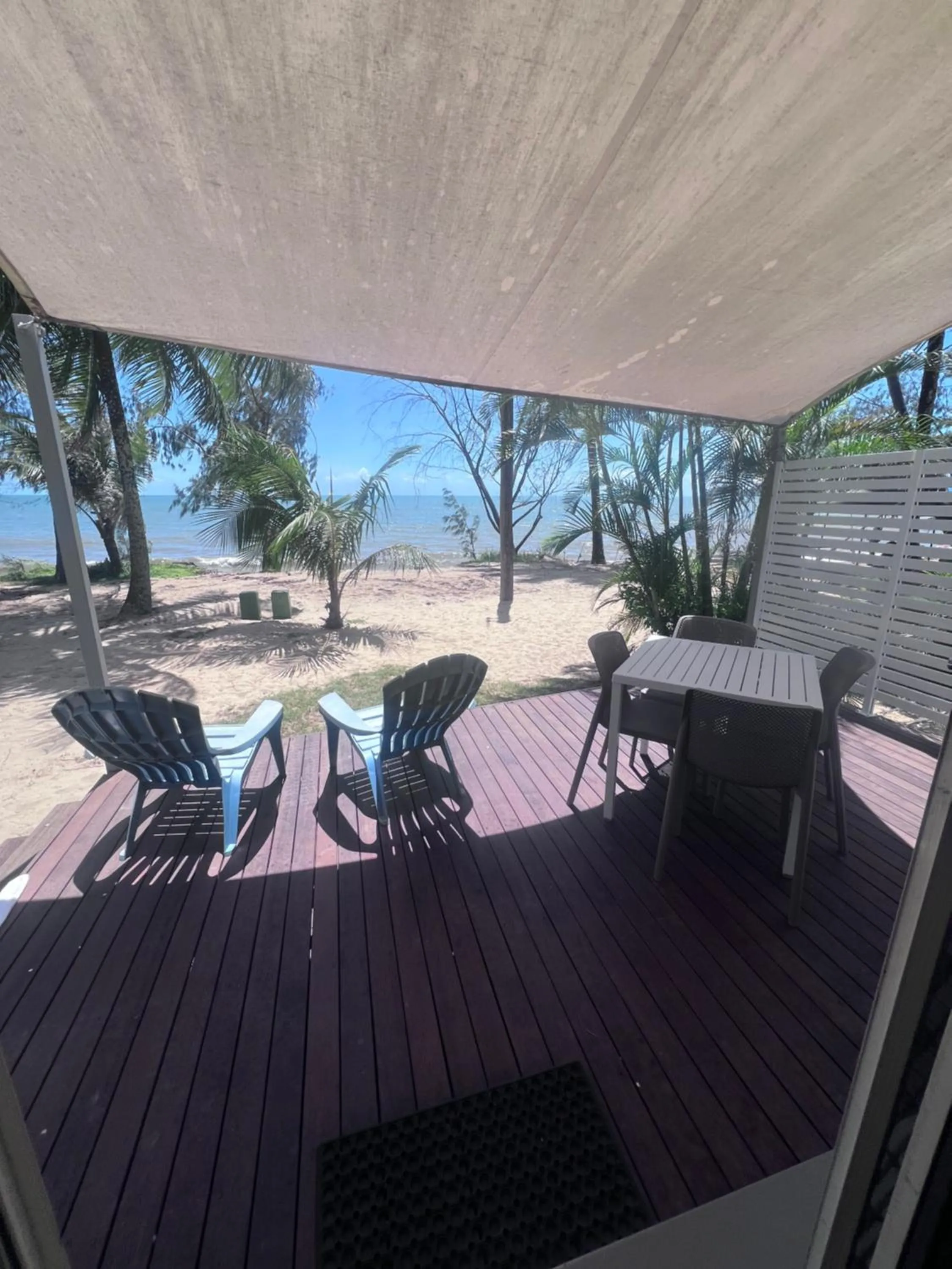Patio in Ellis Beach Oceanfront Holiday Park