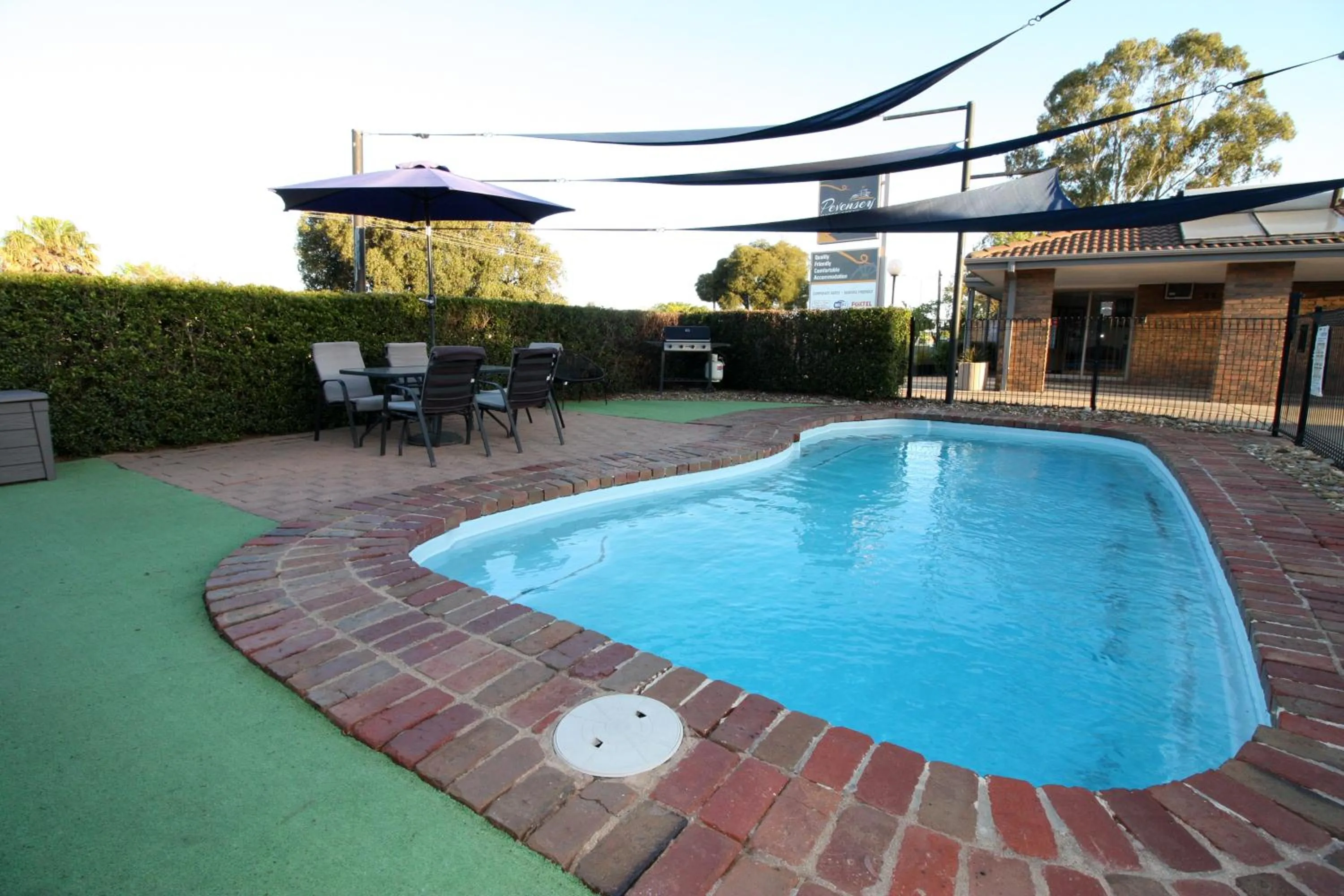 Swimming pool in Pevensey Motor Lodge