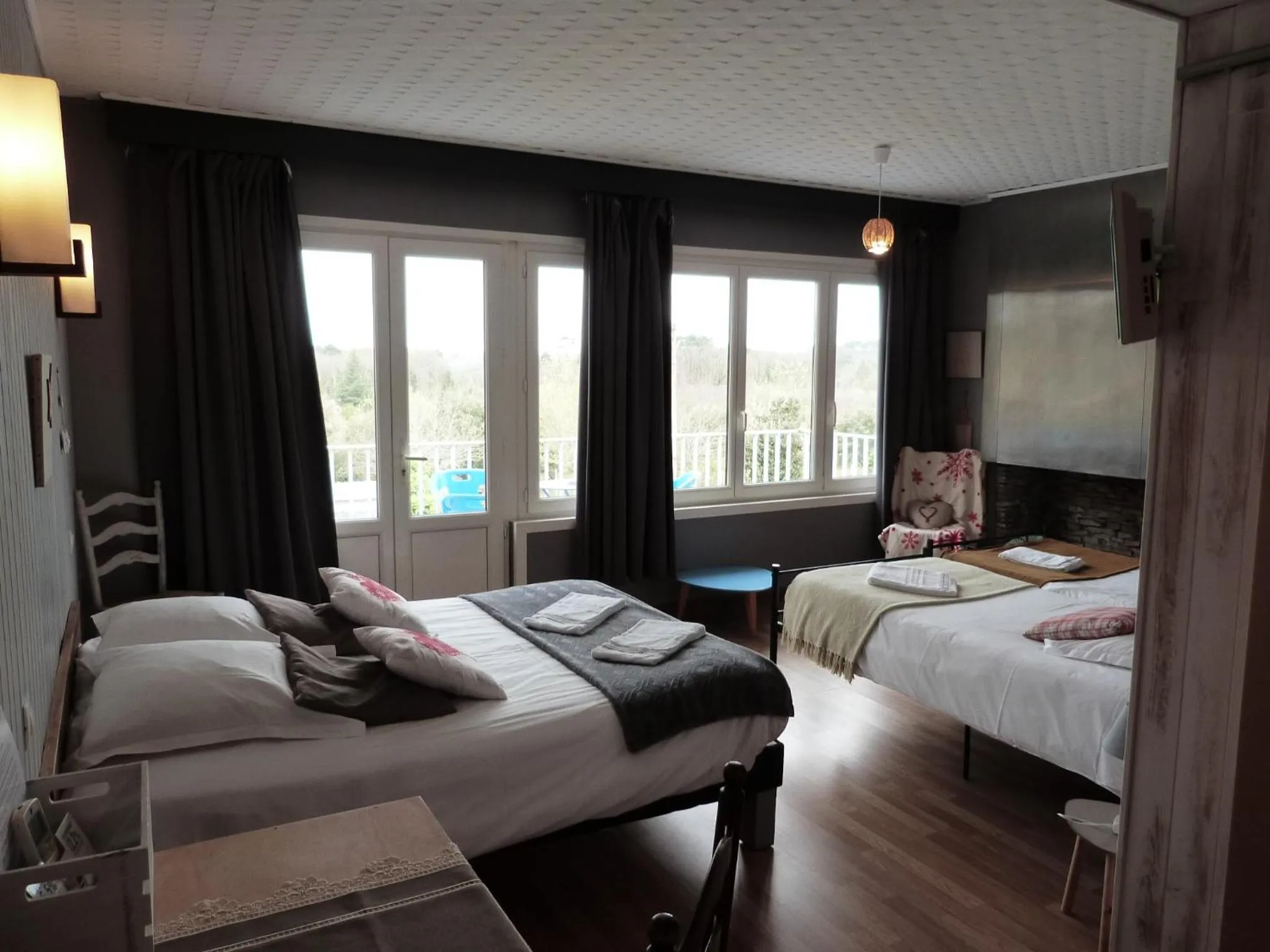 Photo of the whole room, Bed in Logis Hôtel Restaurant La Borie