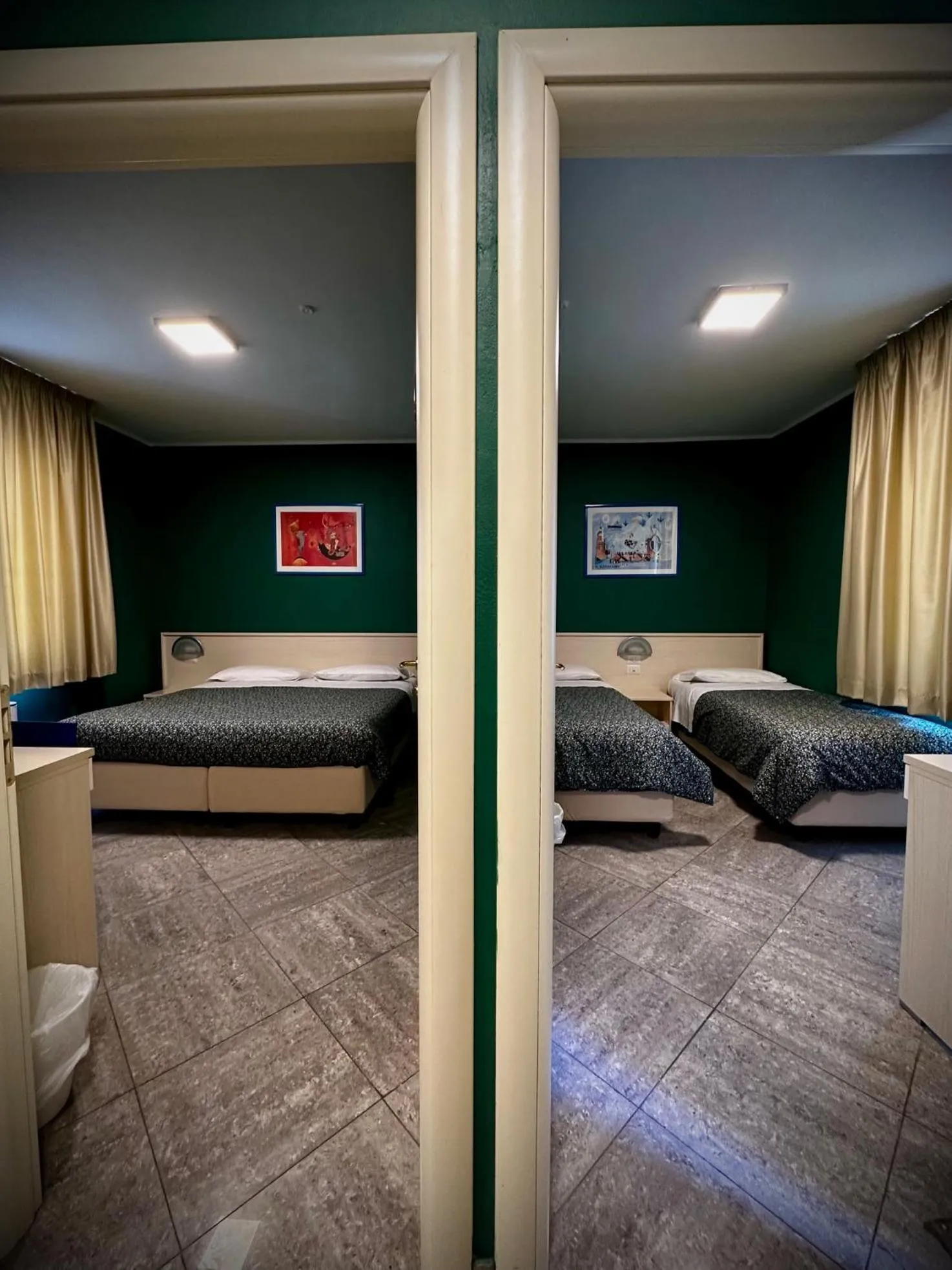 View (from property/room), Bed in Albergo Italia