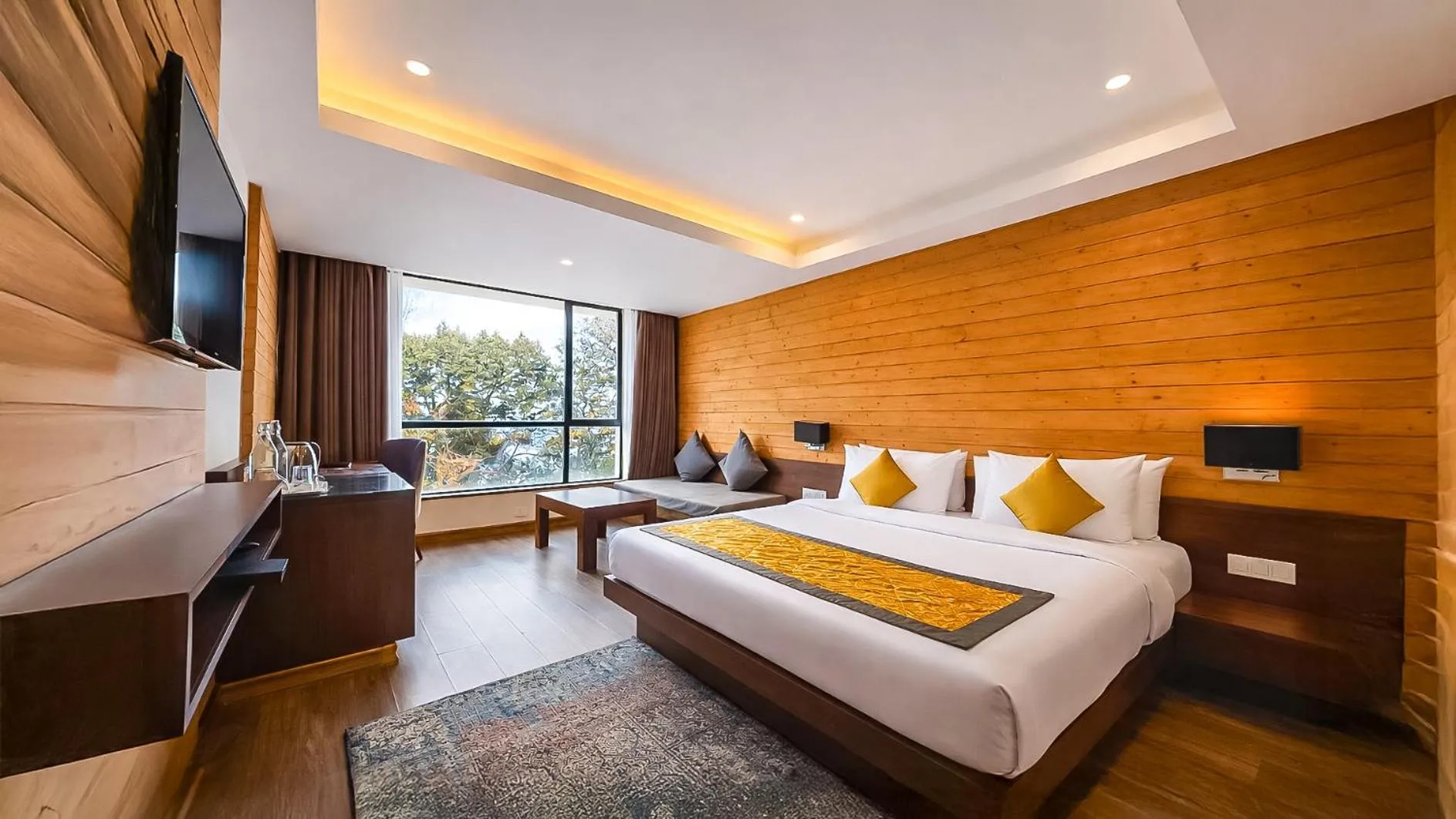 Bedroom, Bed in Yashshree Sanderling Mall Road