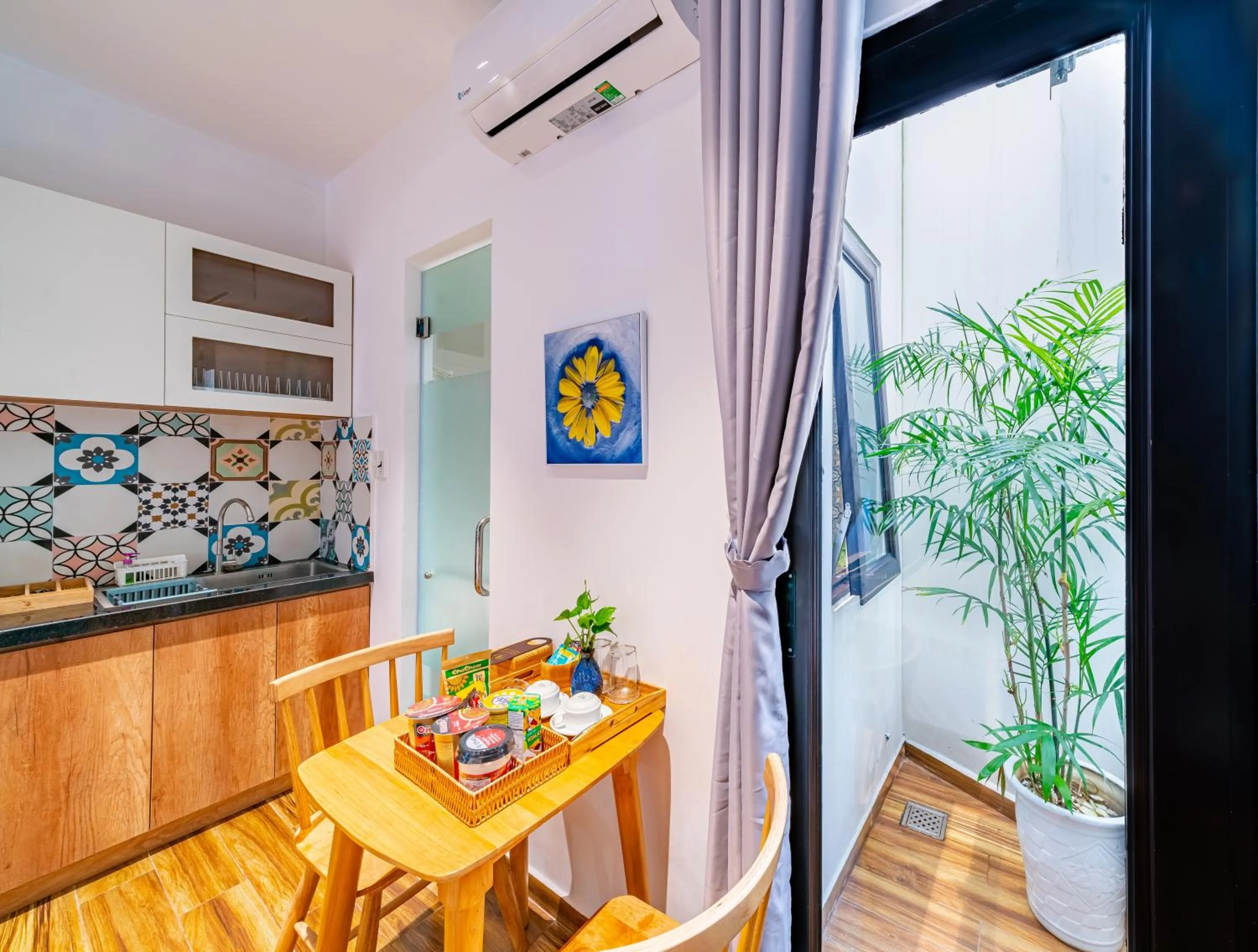 Inner courtyard view in Cani Beach House