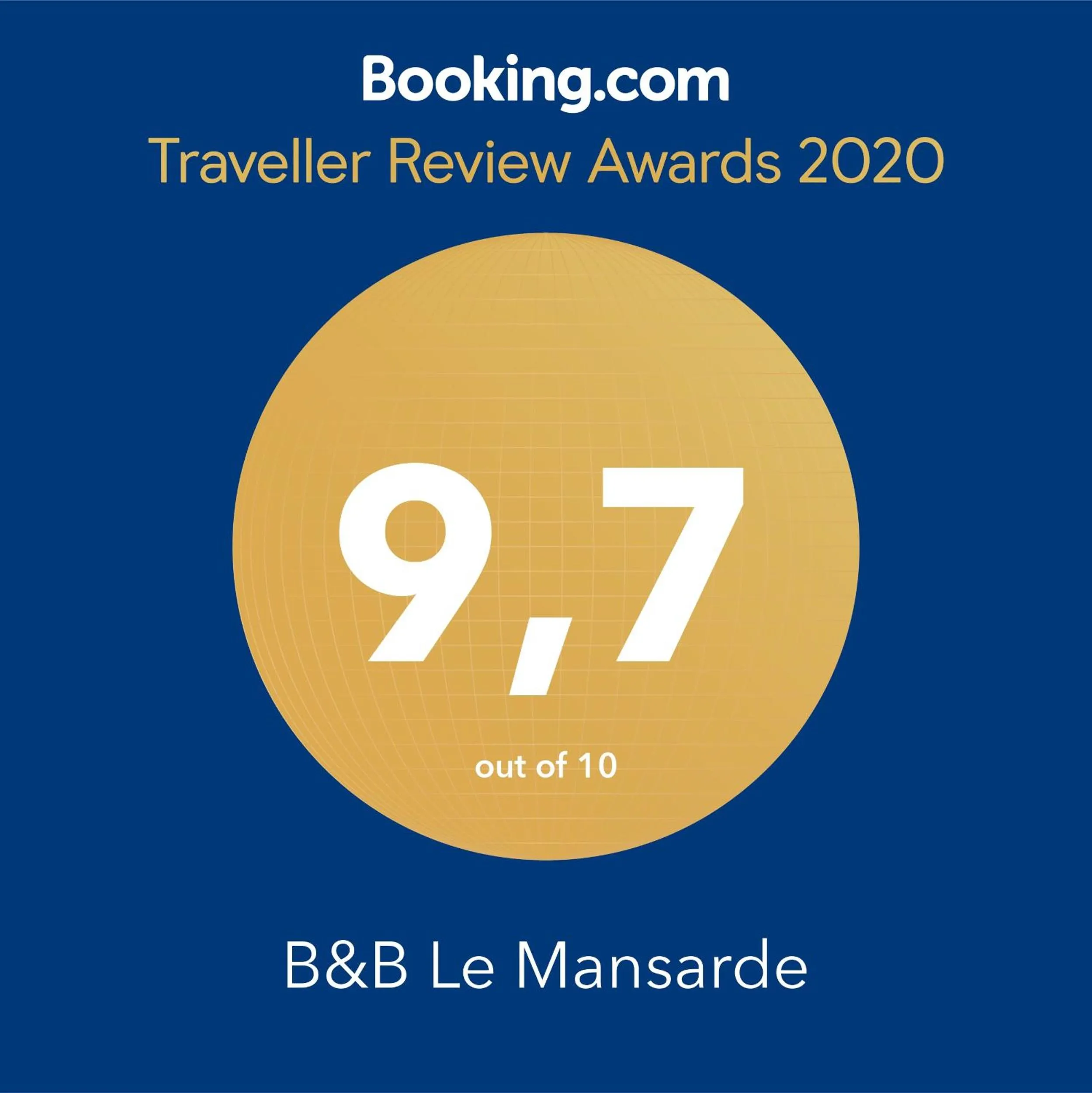 Certificate/Award in B&B Le Mansarde