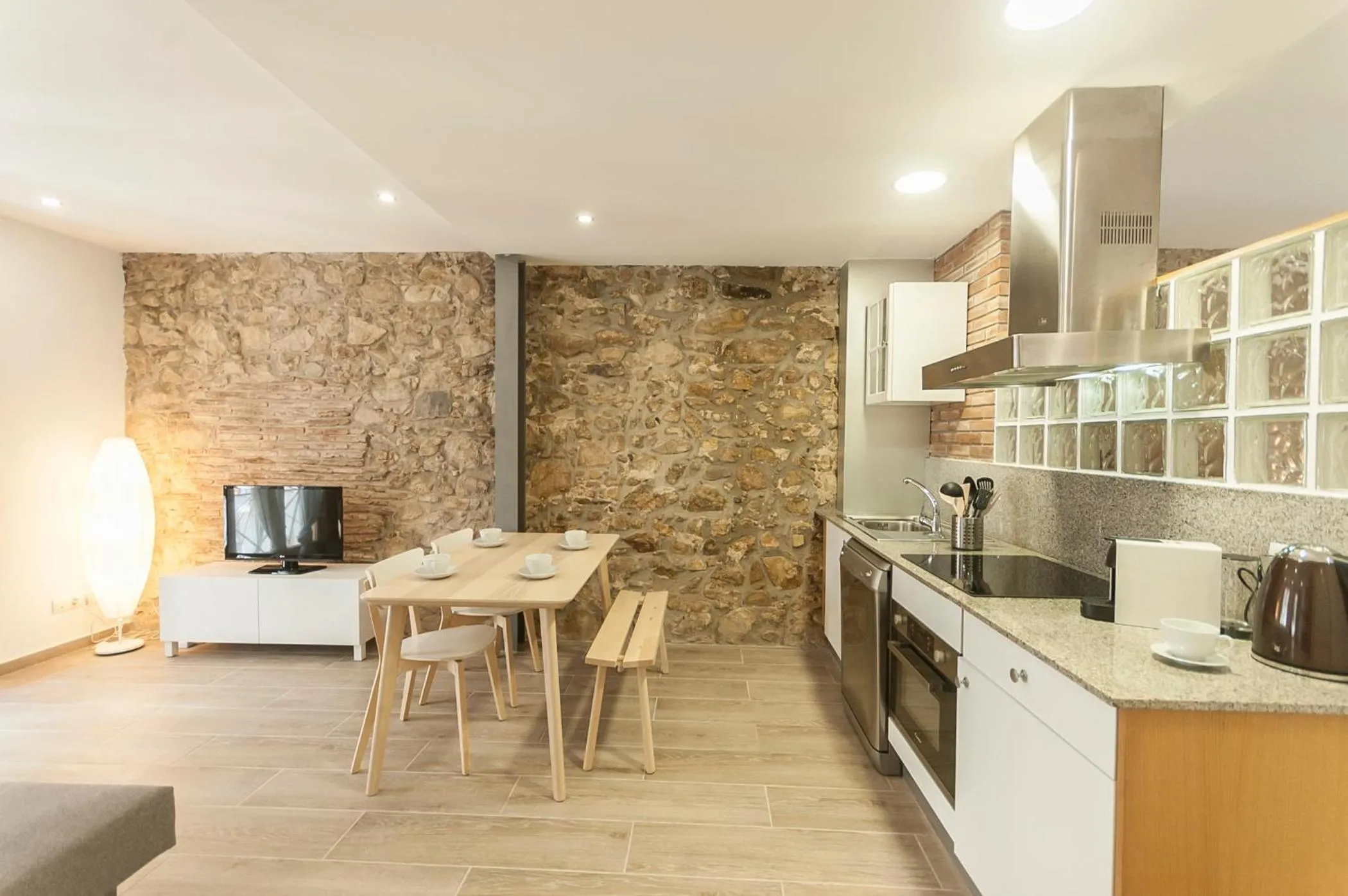 Kitchen or kitchenette in Lets Holidays NICE LOFT IN THE CENTER OF TOSSA