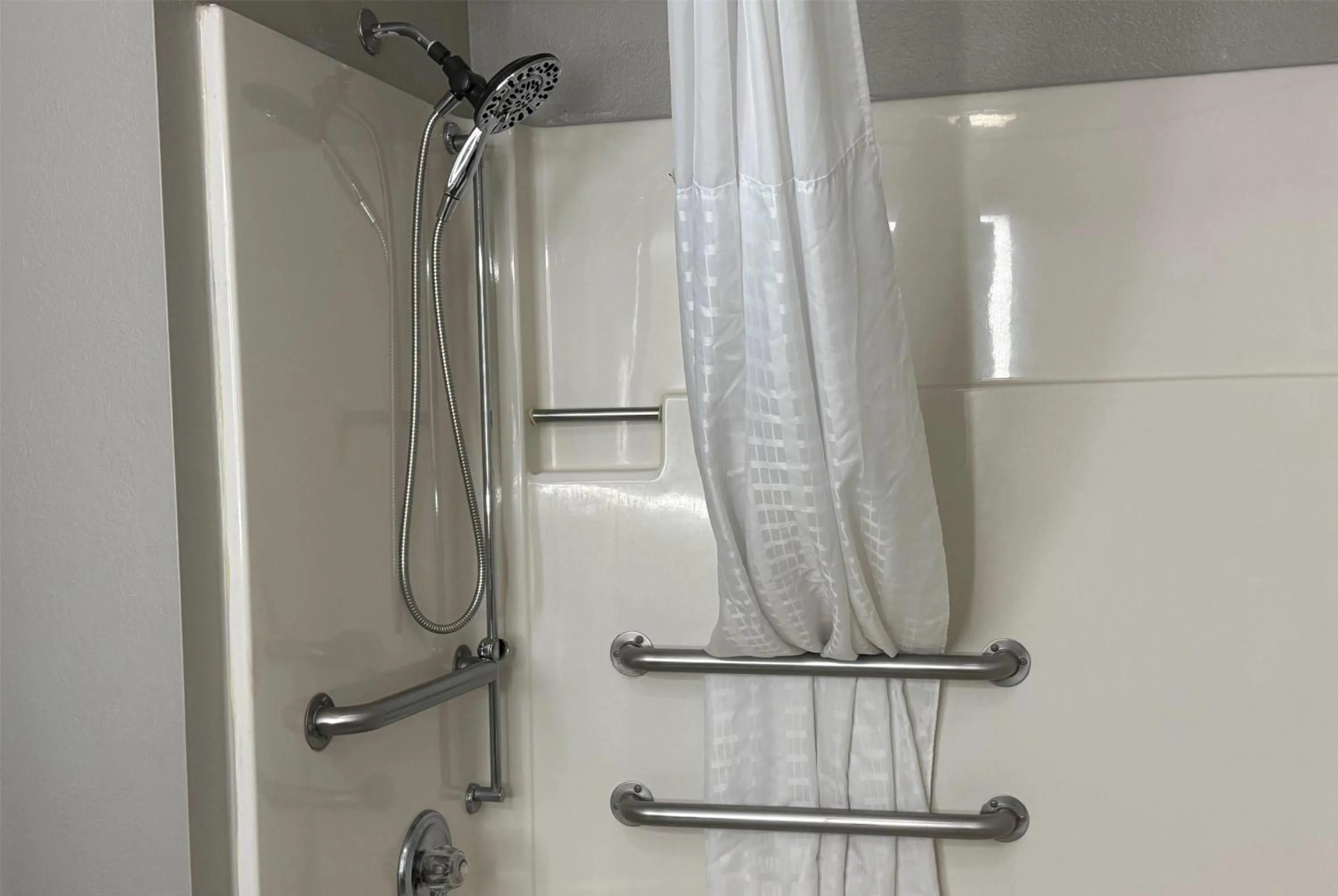 Bathroom in Super 8 by Wyndham Evansville East