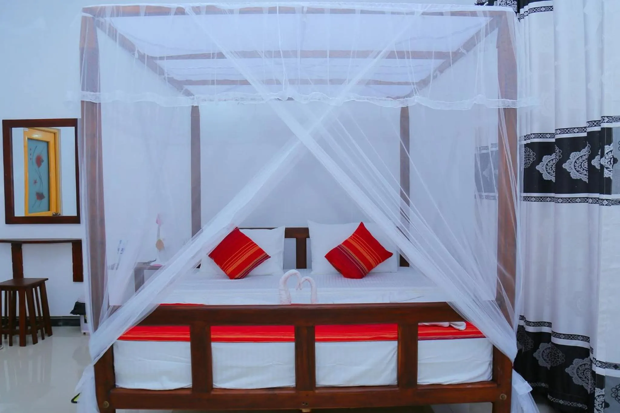 Bed in Sigiri Mango Garden Eco Resort