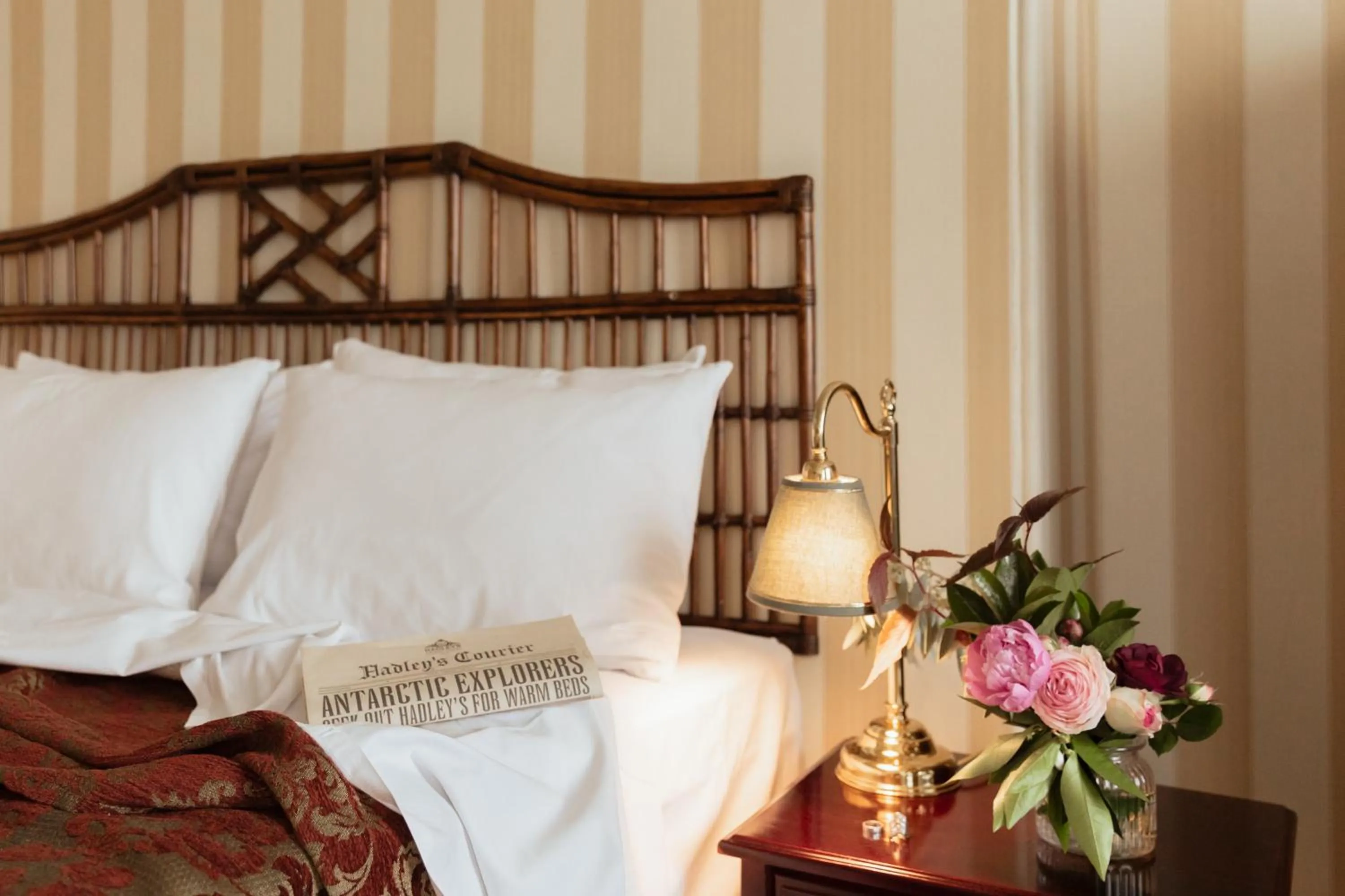 Bed in Hadley's Orient Hotel