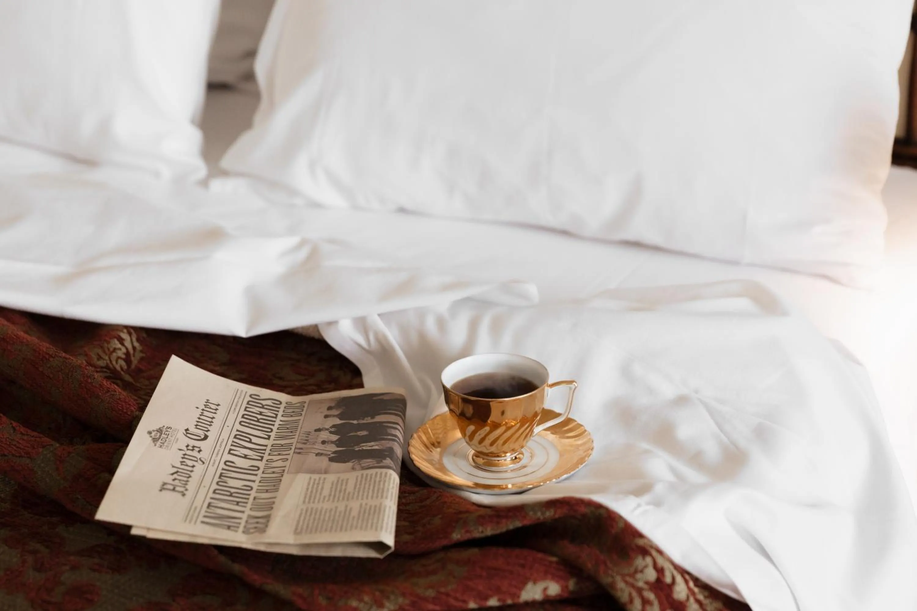 Bed in Hadley's Orient Hotel