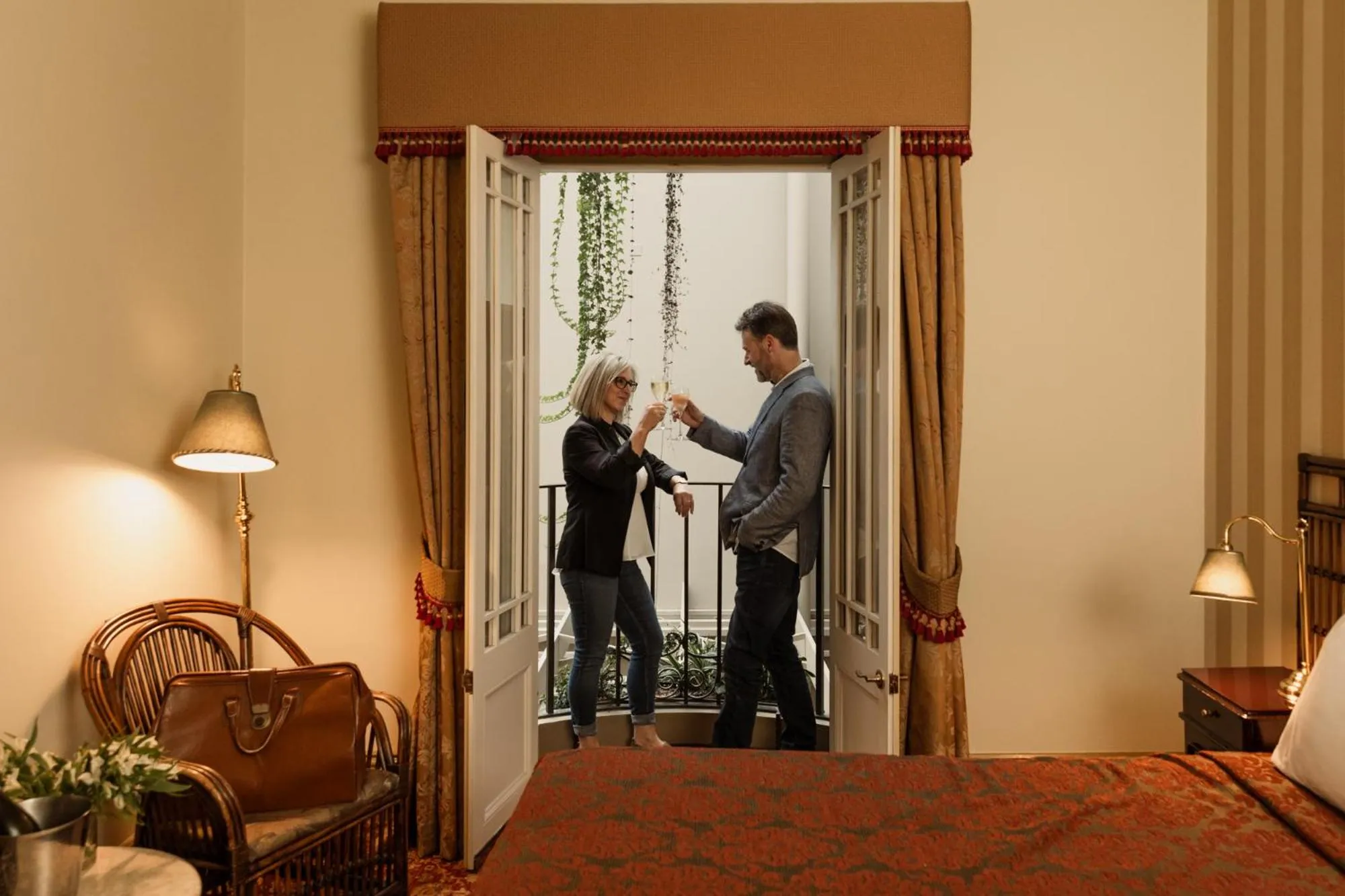 People in Hadley's Orient Hotel