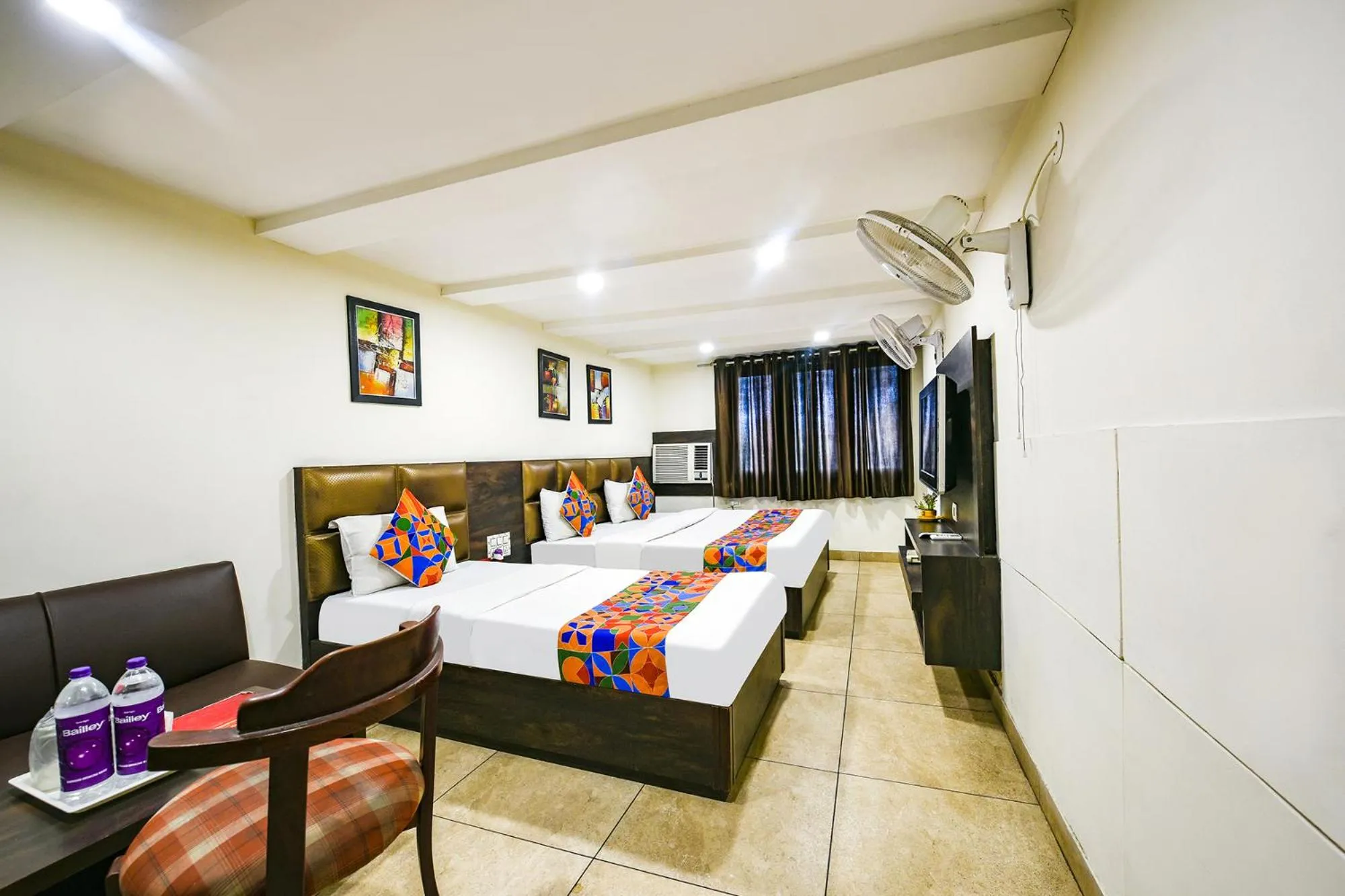 Bed in FabHotel Nanda Near Ludhiana Junction Railway Station