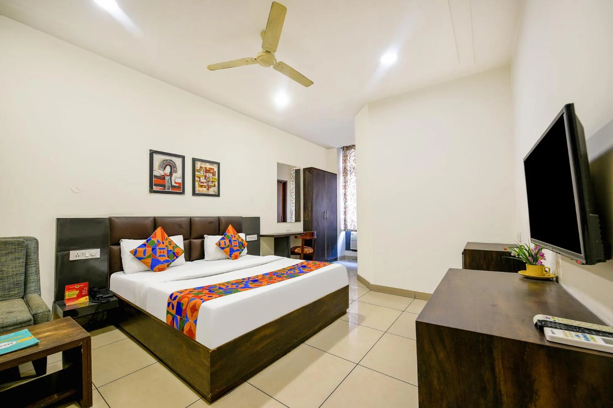 Bed in FabHotel Nanda Near Ludhiana Junction Railway Station
