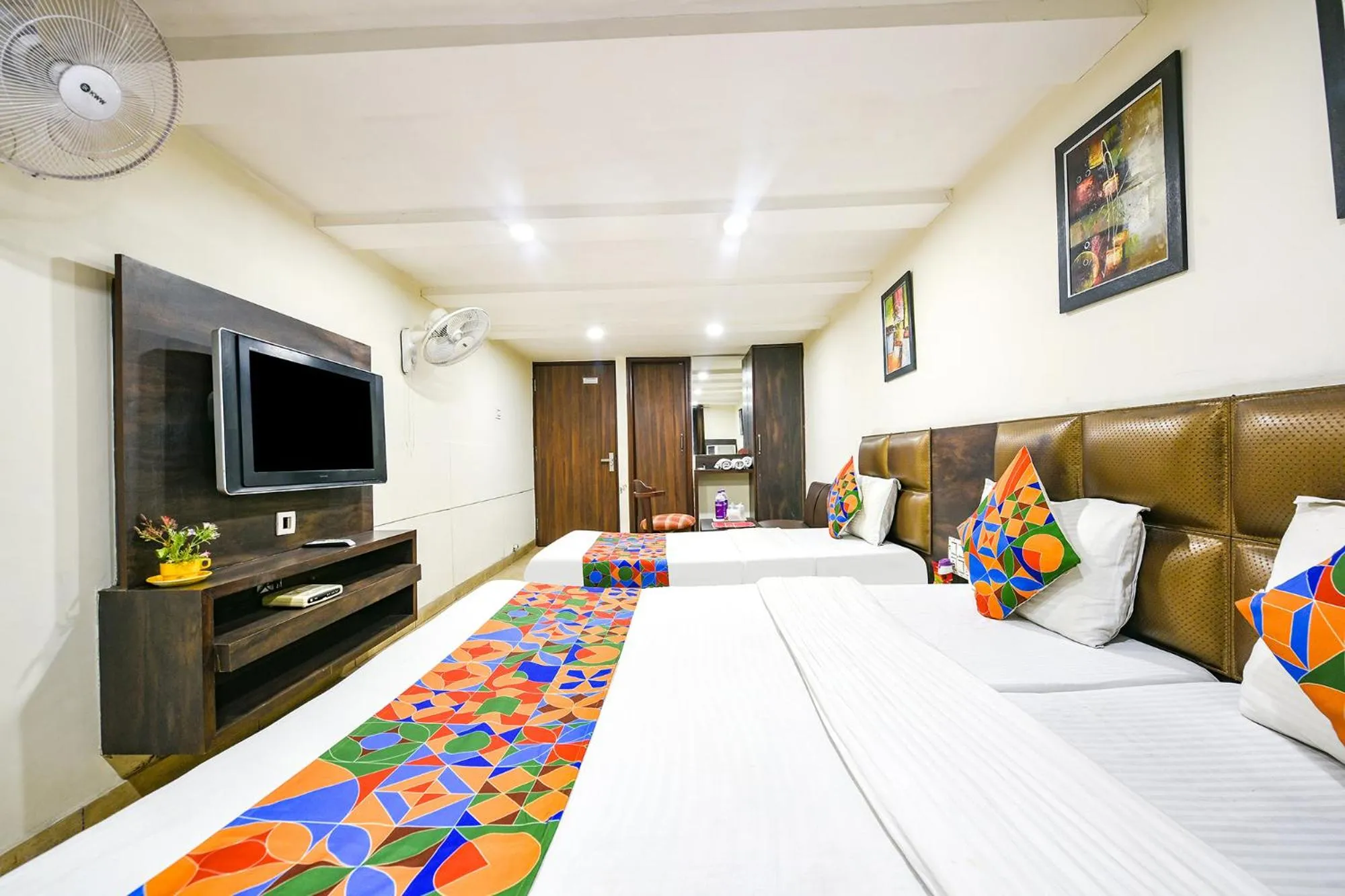 Bed in FabHotel Nanda Near Ludhiana Junction Railway Station