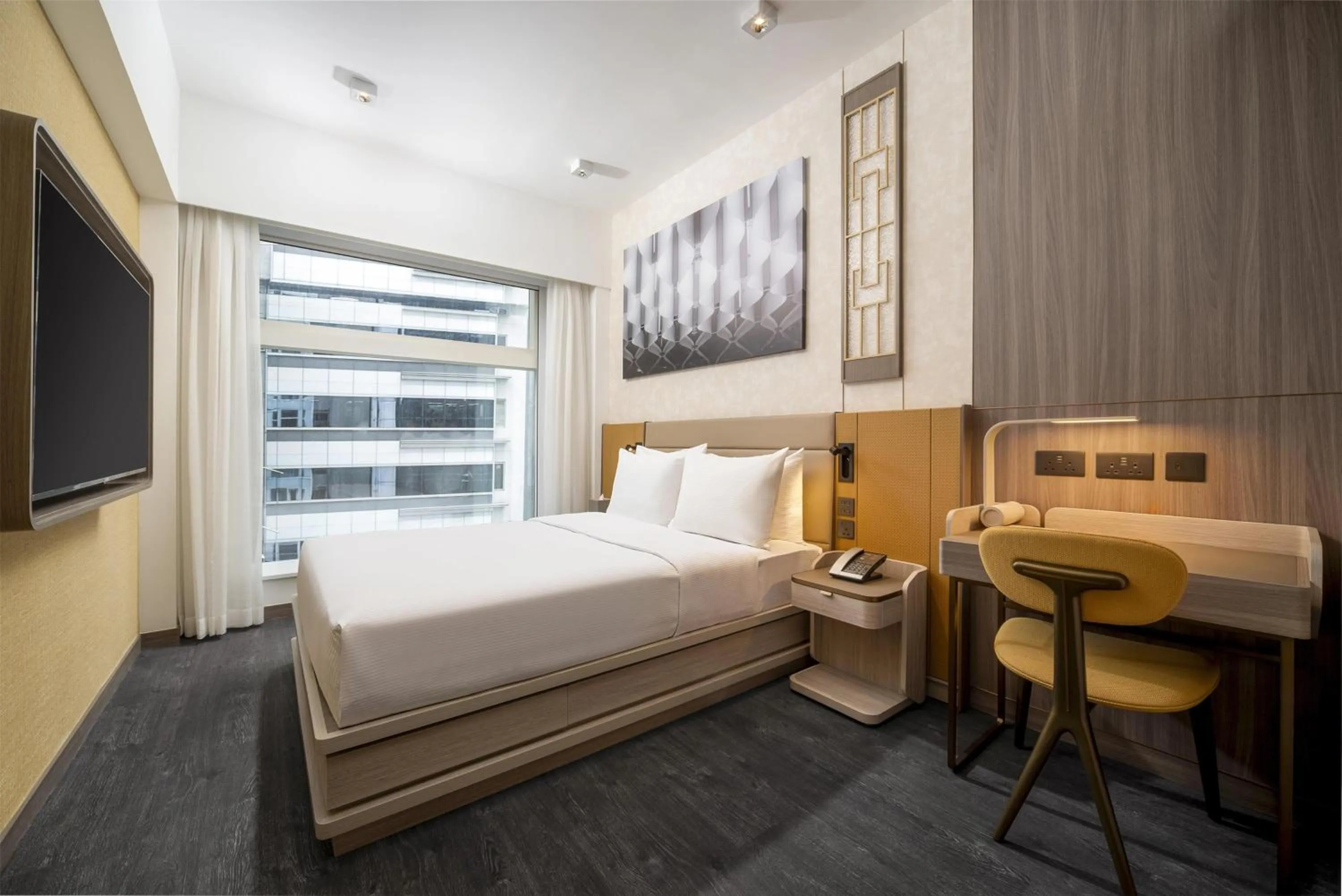 Bed in Motto by Hilton Hong Kong Soho