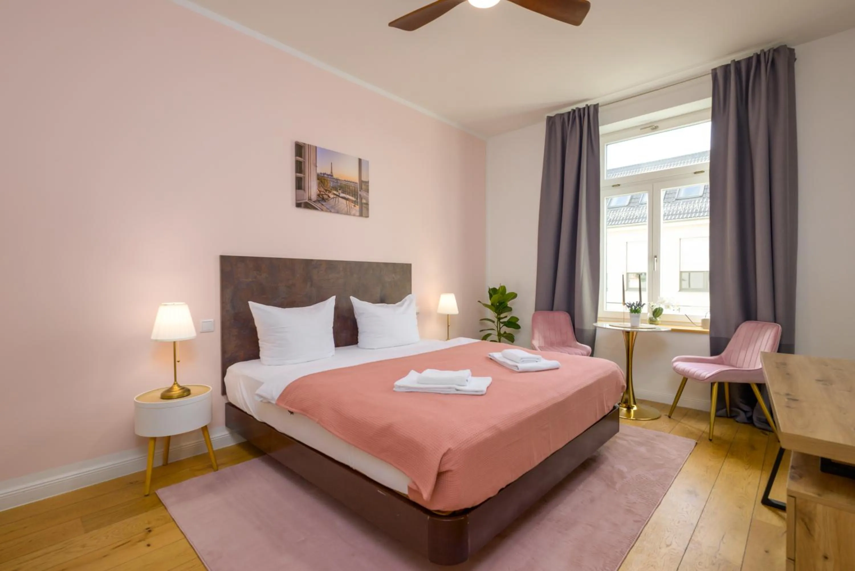 Bedroom, Bed in Apartments an der Arena Leipzig