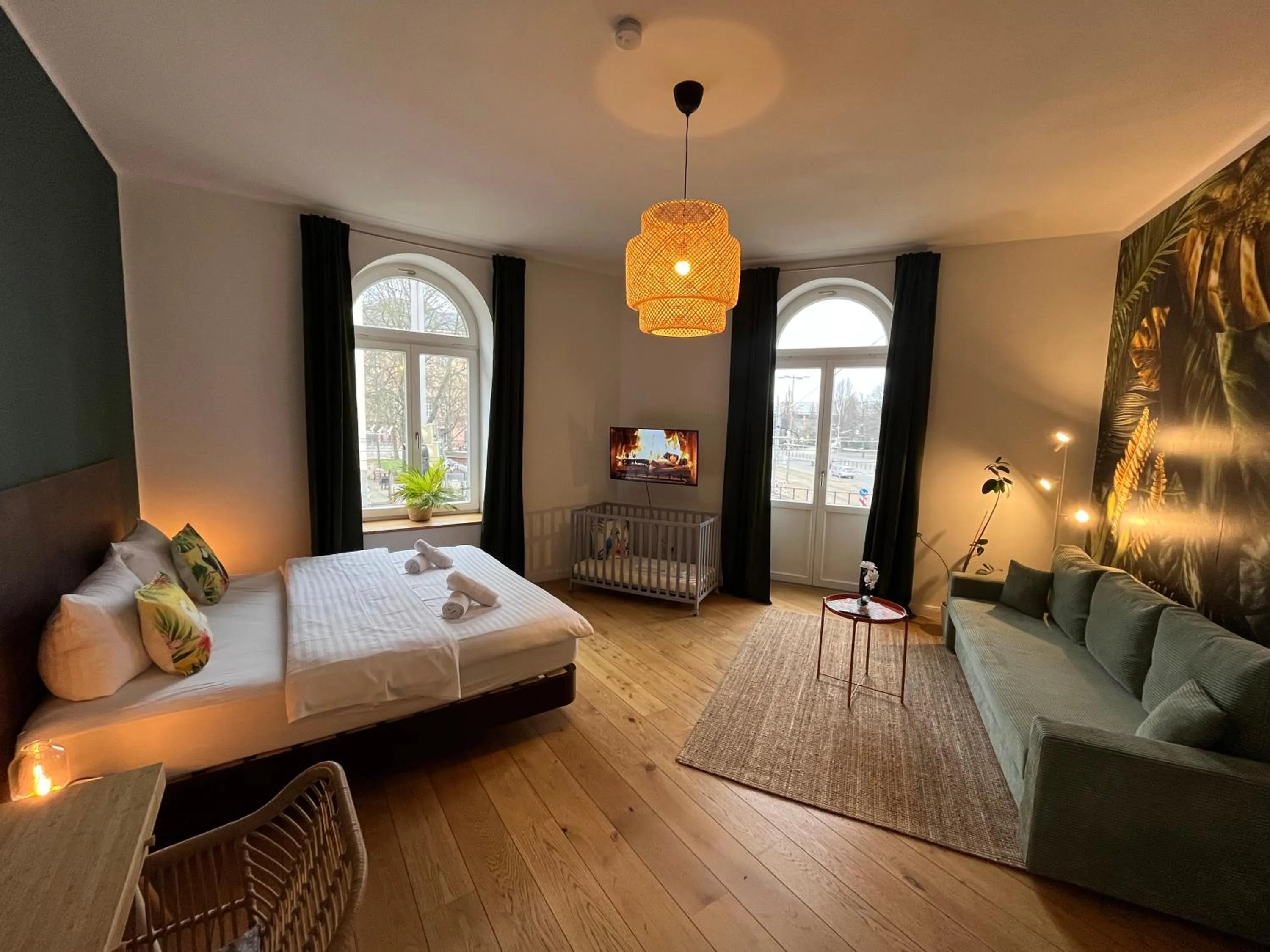 Bed in Apartments an der Arena Leipzig