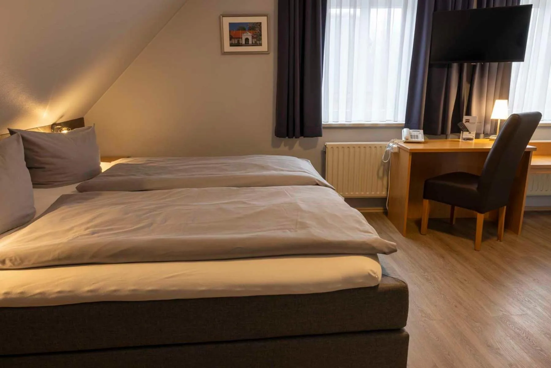 Bed in Hotel Rendsburg