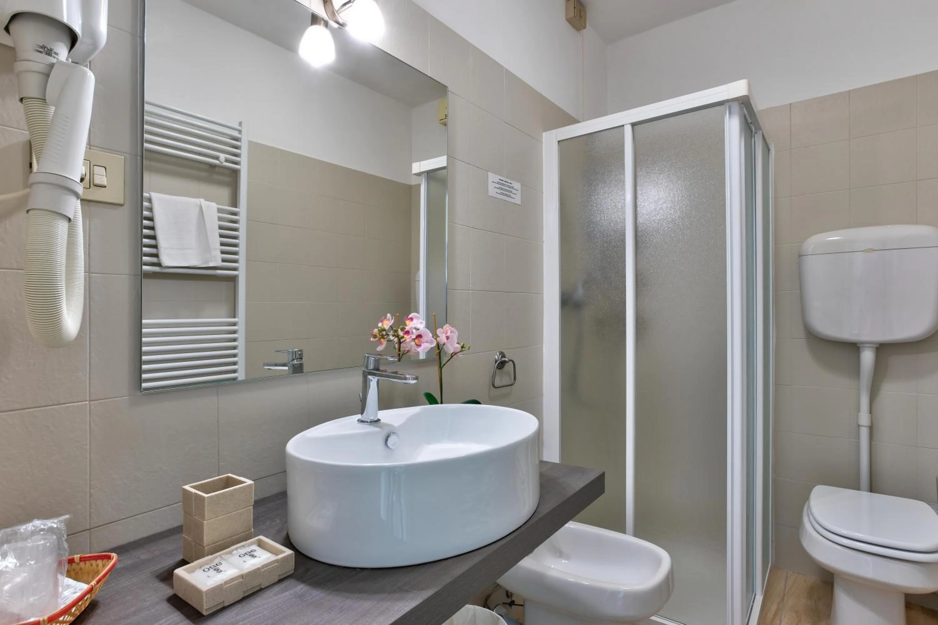 Shower in Hotel Roma