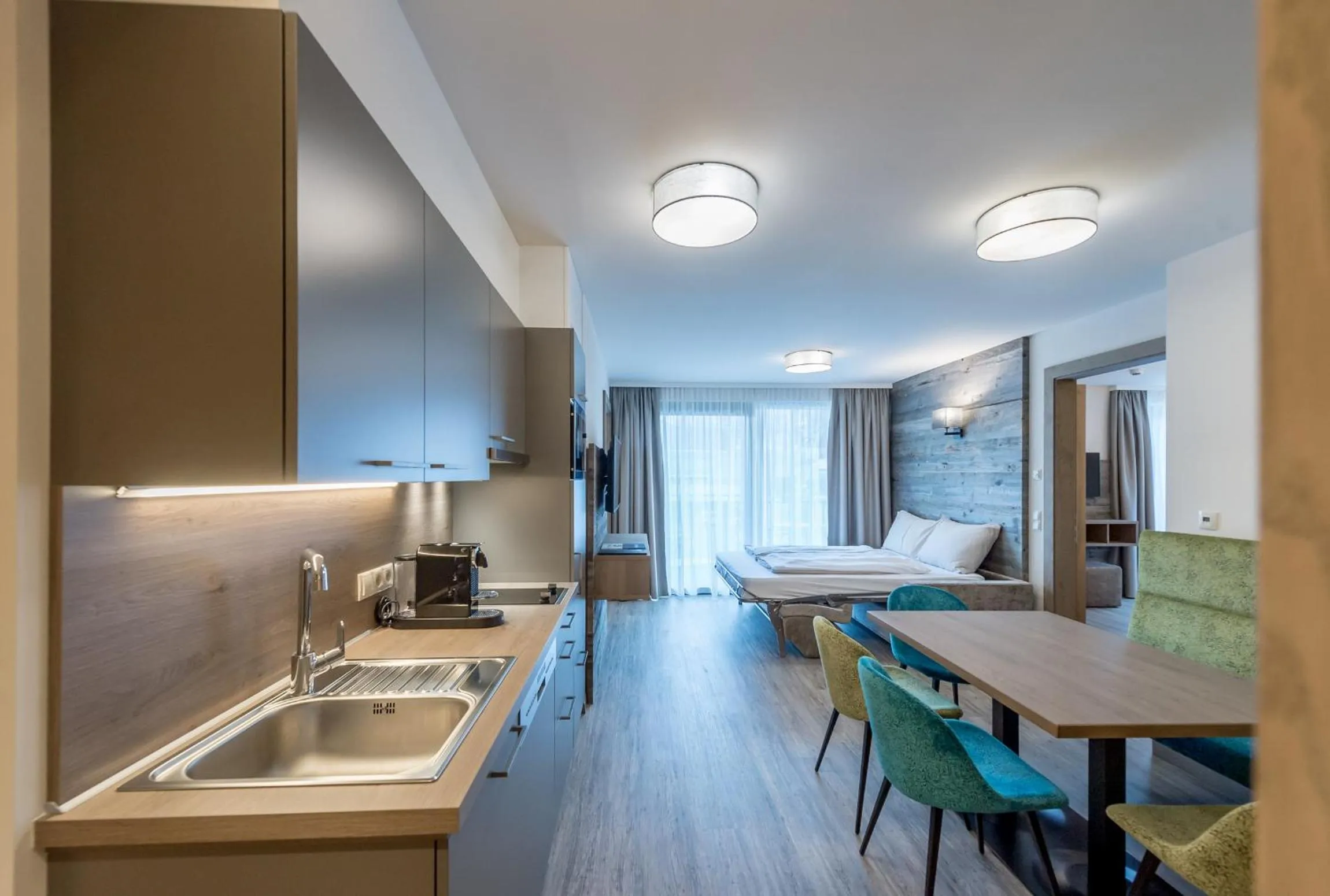 Kitchen or kitchenette, Bed in Top Apart Gaislachkogl