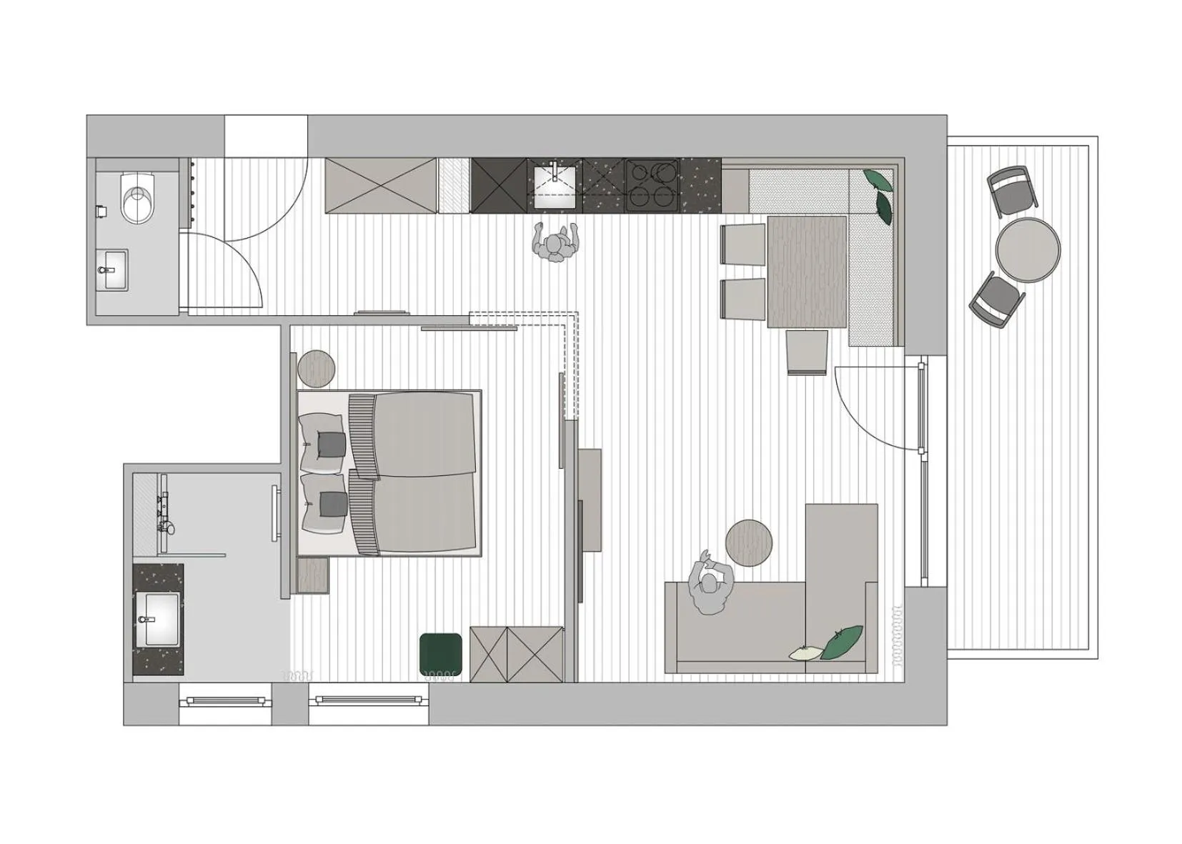 Floor plan in Aparthotel Ursprung