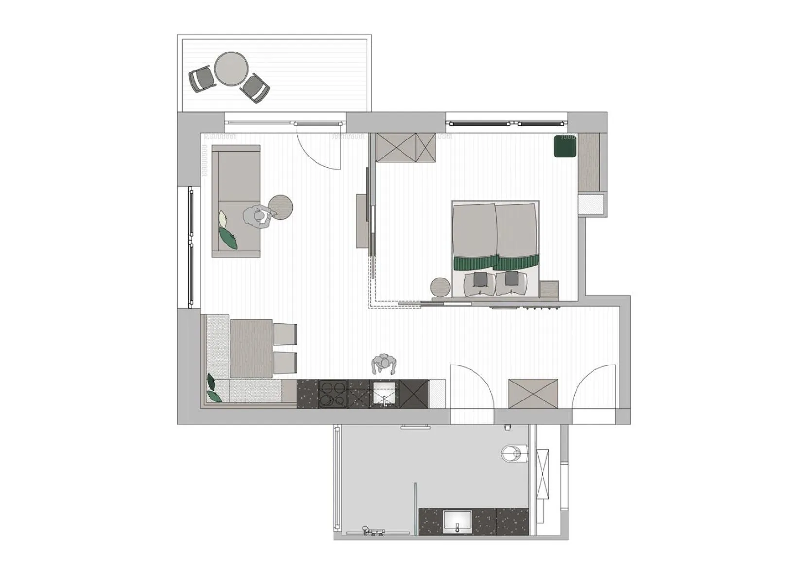 Floor plan in Aparthotel Ursprung