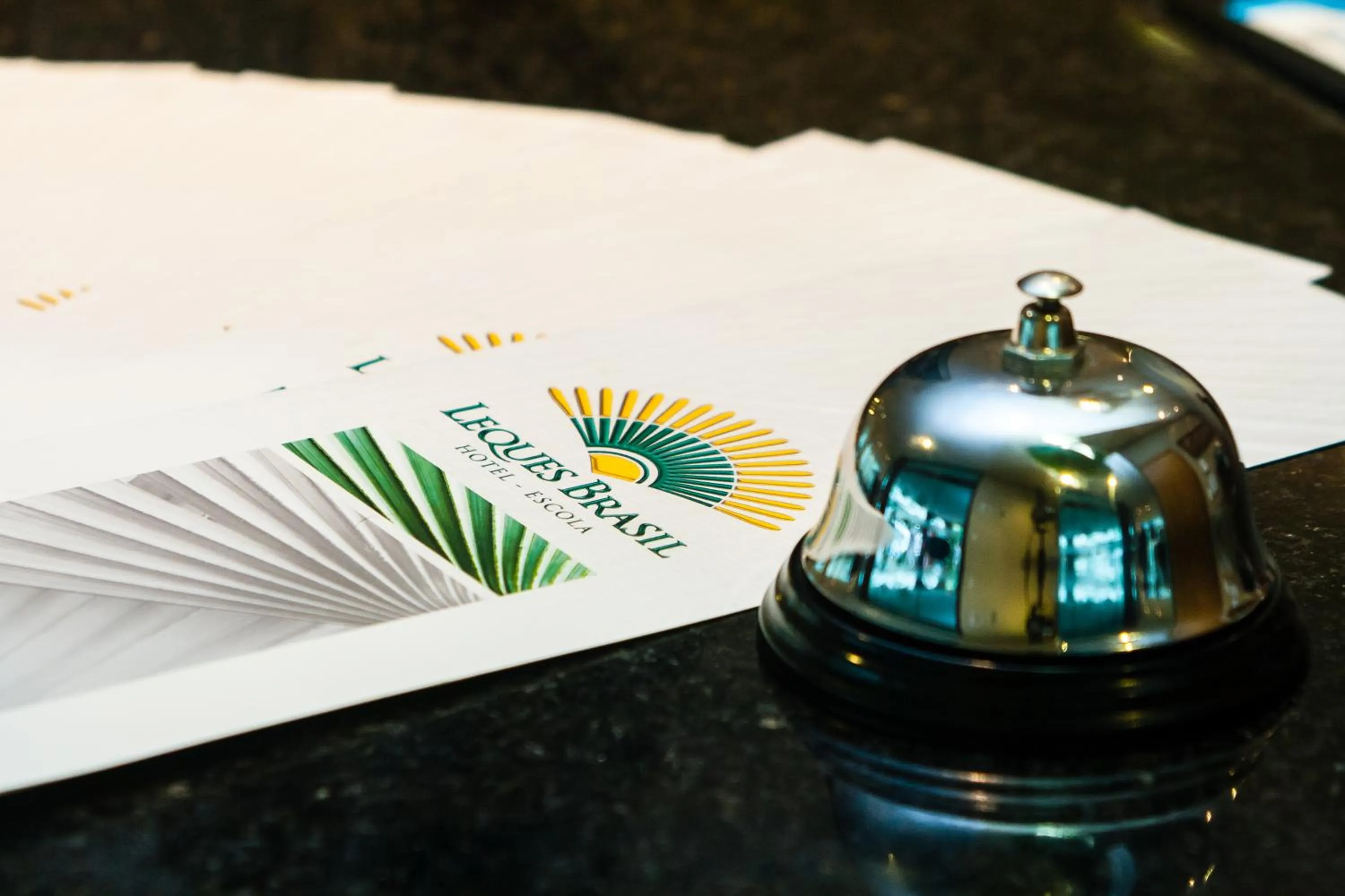 Lobby or reception in Leques Brasil Hotel Escola