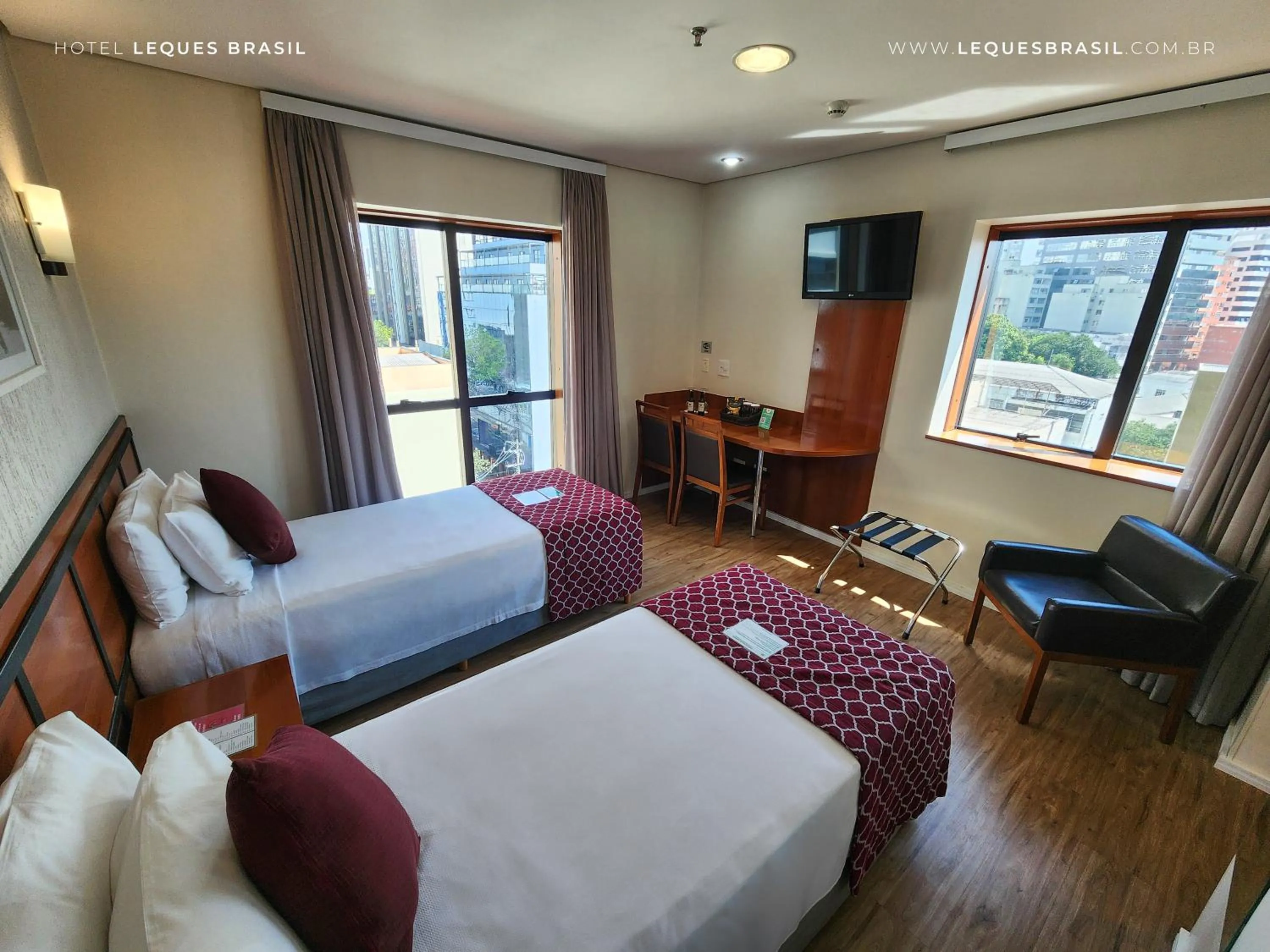 Bed in Leques Brasil Hotel Escola