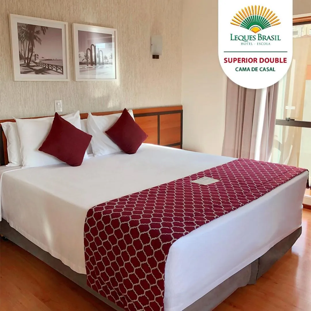 Bed in Leques Brasil Hotel Escola