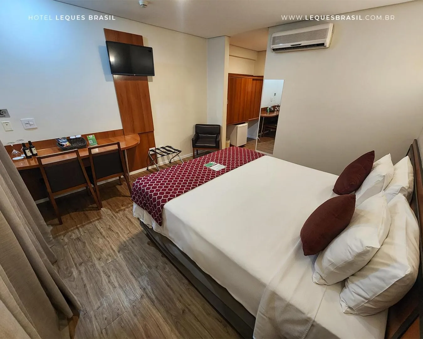 Bed in Leques Brasil Hotel Escola