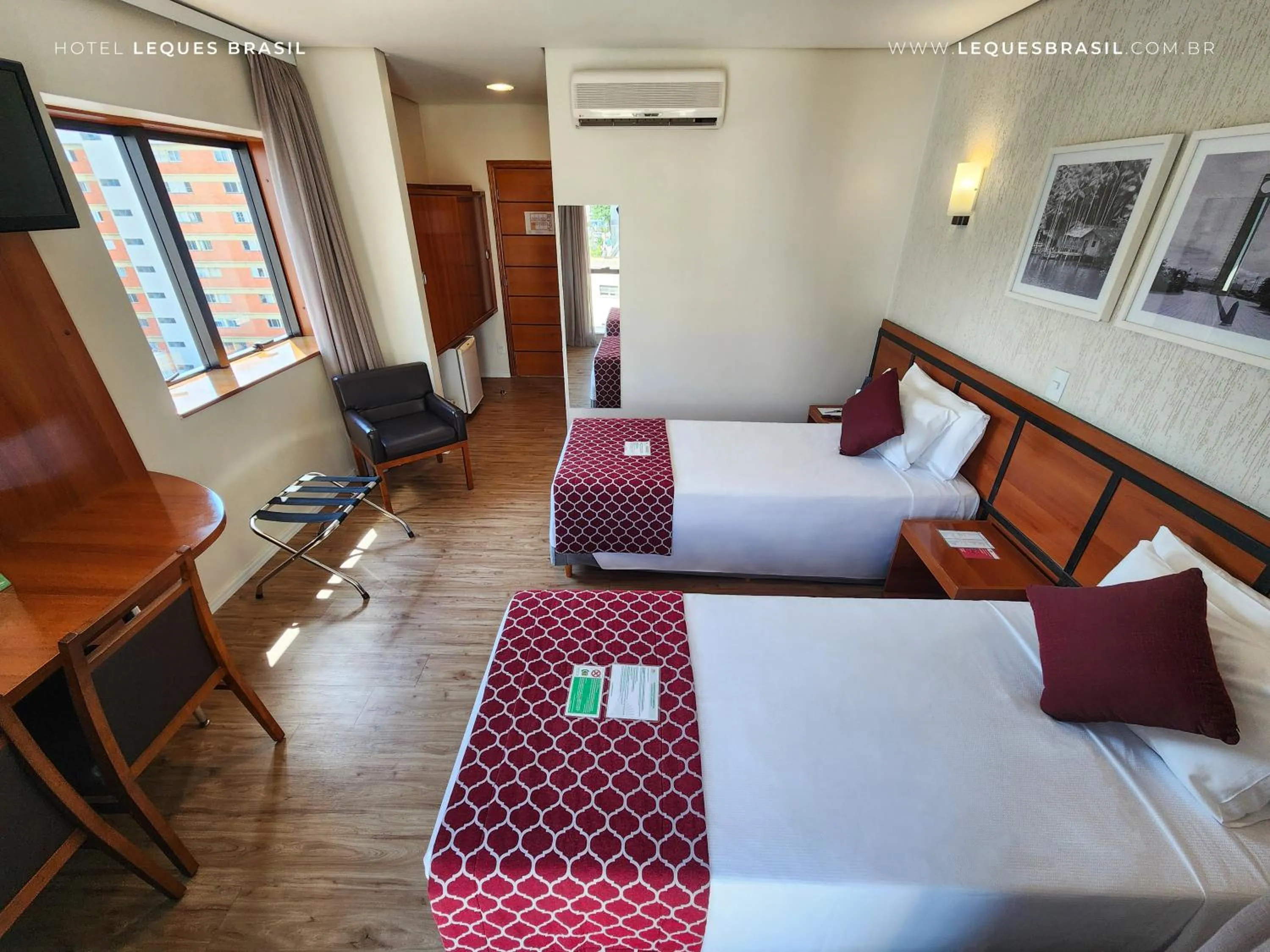 Bed in Leques Brasil Hotel Escola