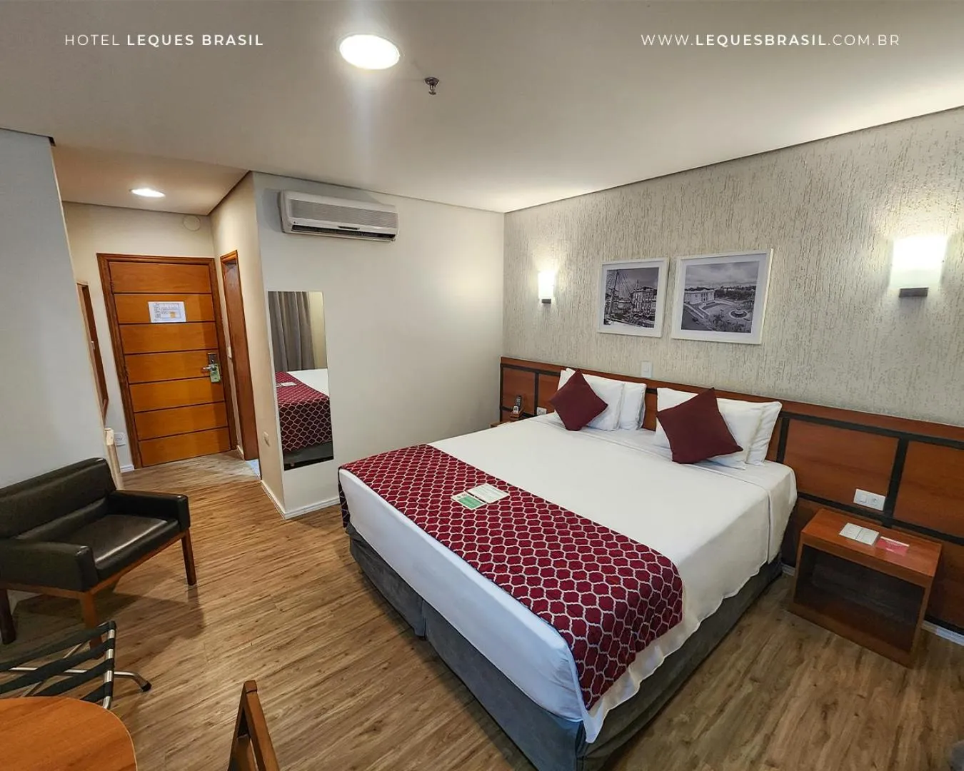 Bed in Leques Brasil Hotel Escola