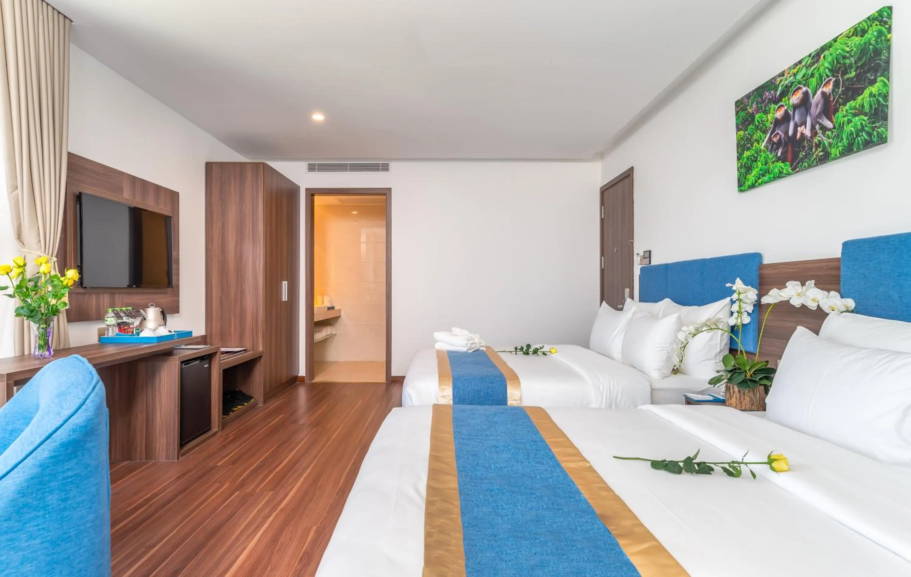 Bed in Grand Gold Hotel