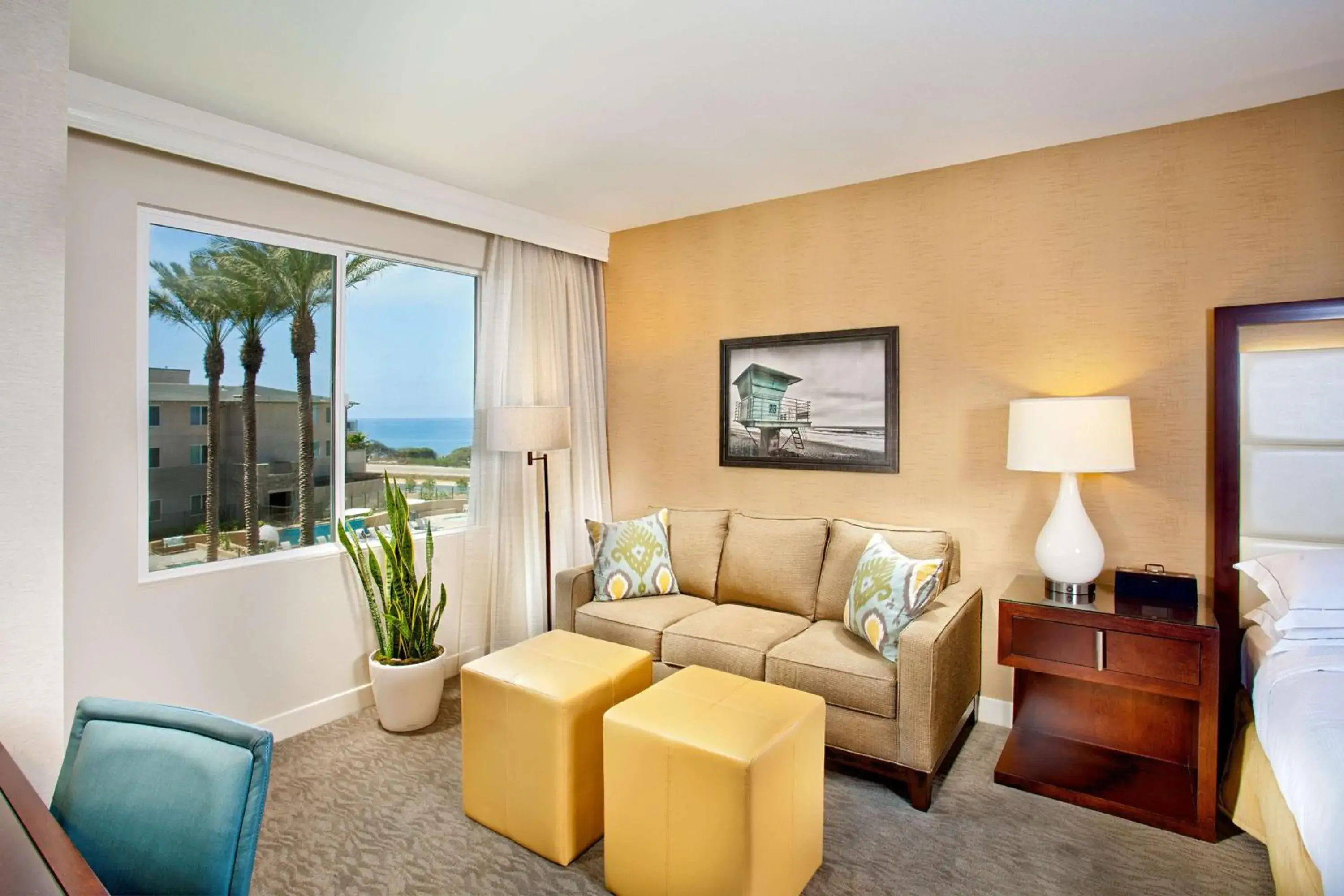 King Room with Sofa Bed and Ocean View - First Floor in Cape Rey Carlsbad Beach, A Hilton Resort & Spa King Room with Sofa Bed and Ocean View - First Floor in Cape Rey Carlsbad Beach, A Hilton Resort & Spa