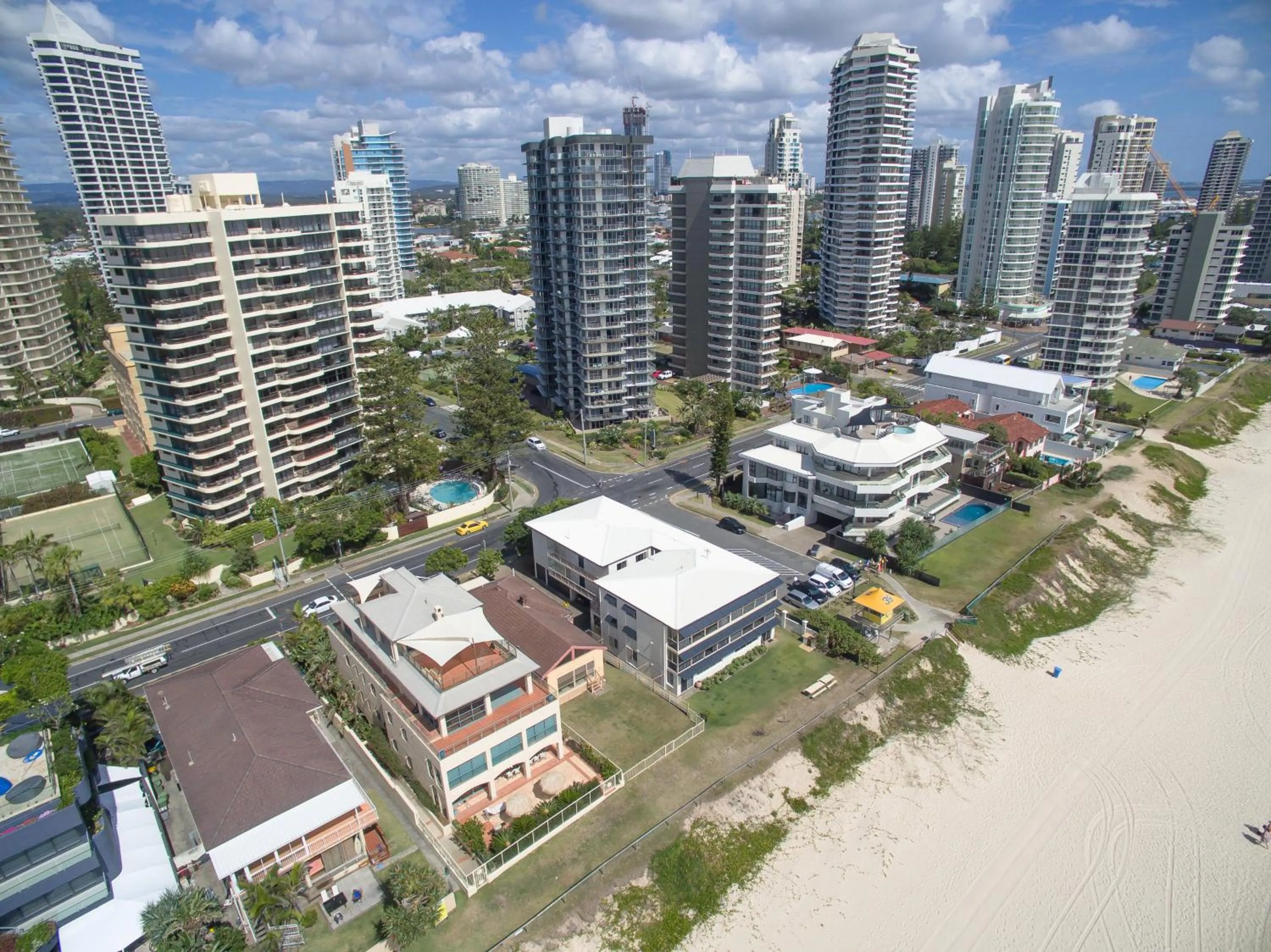 Bird's eye view in Norfolk Luxury Beachfront Apartments Gold Coast