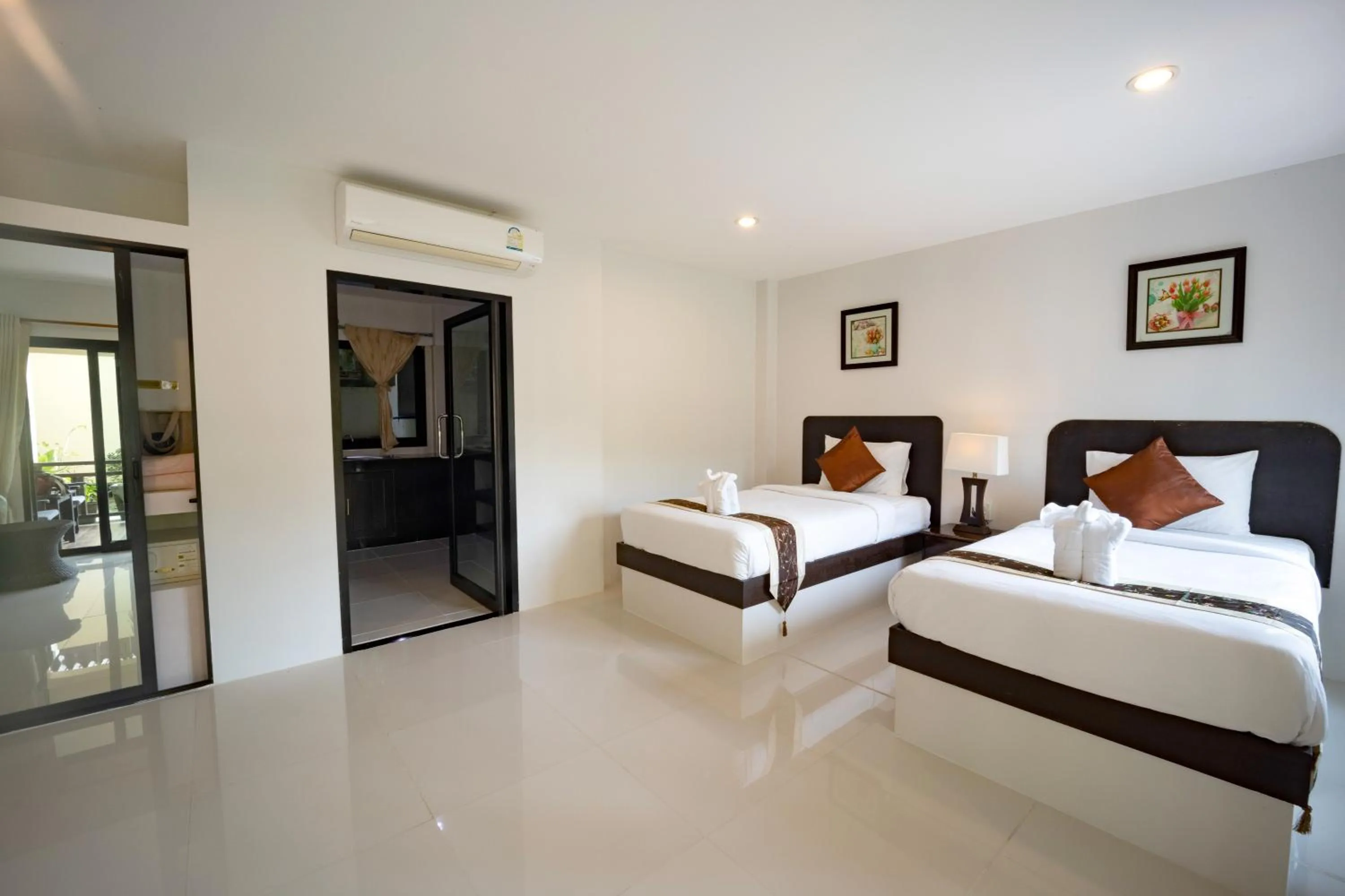 Bed in Ban's Diving Resort