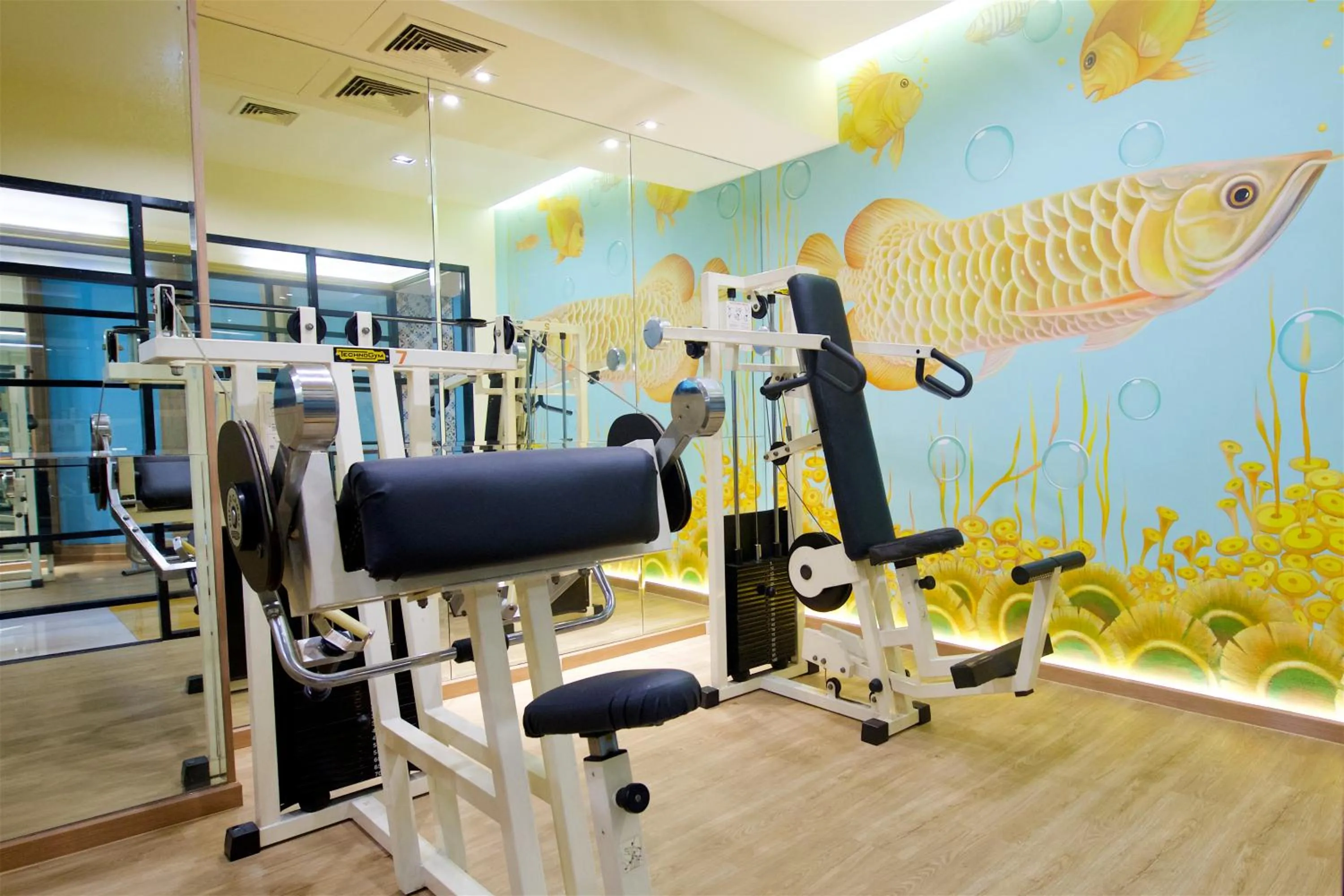 Fitness centre/facilities in Tongtara Riverview Hotel