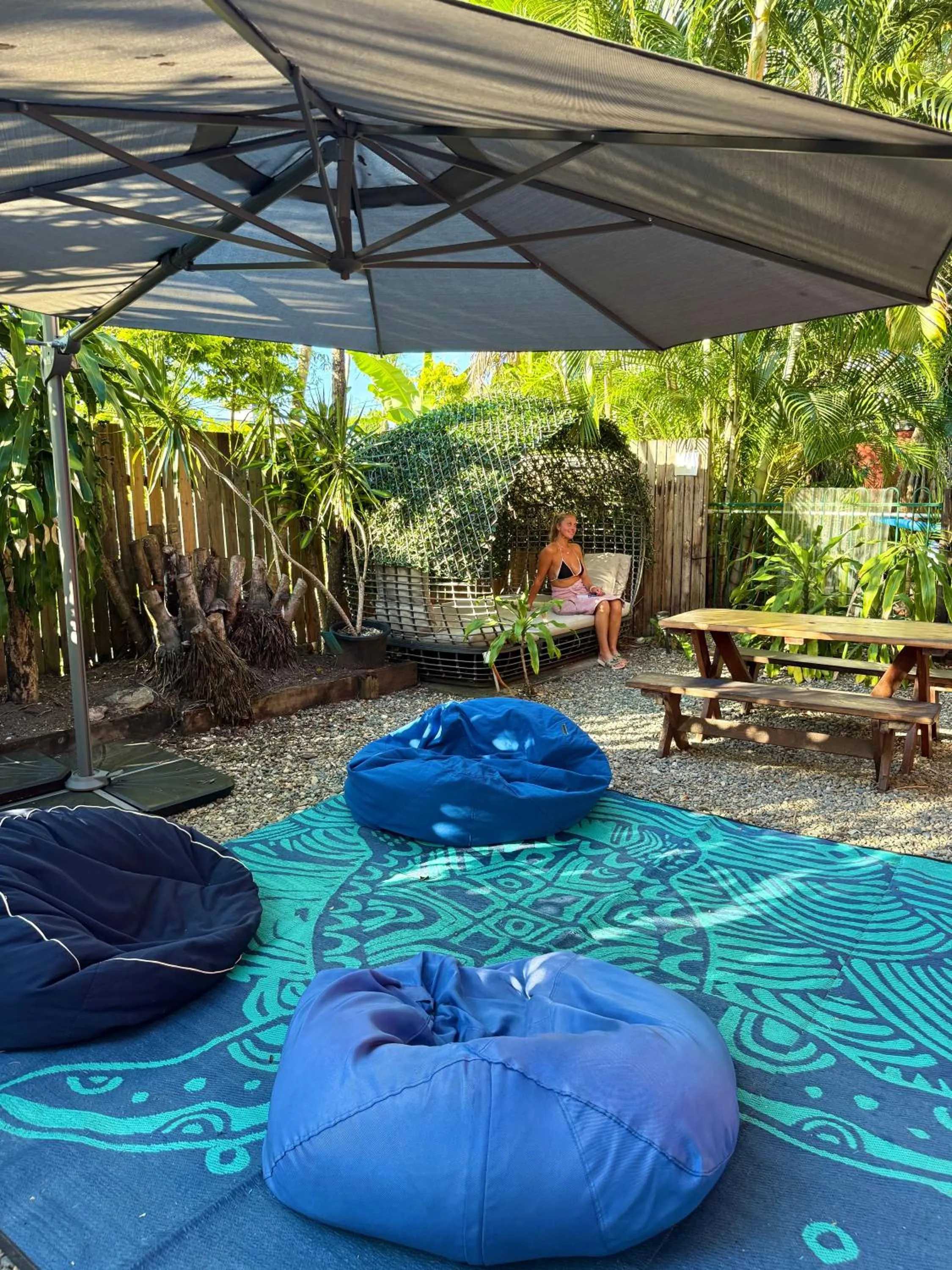 Garden in Dreamtime Hostel