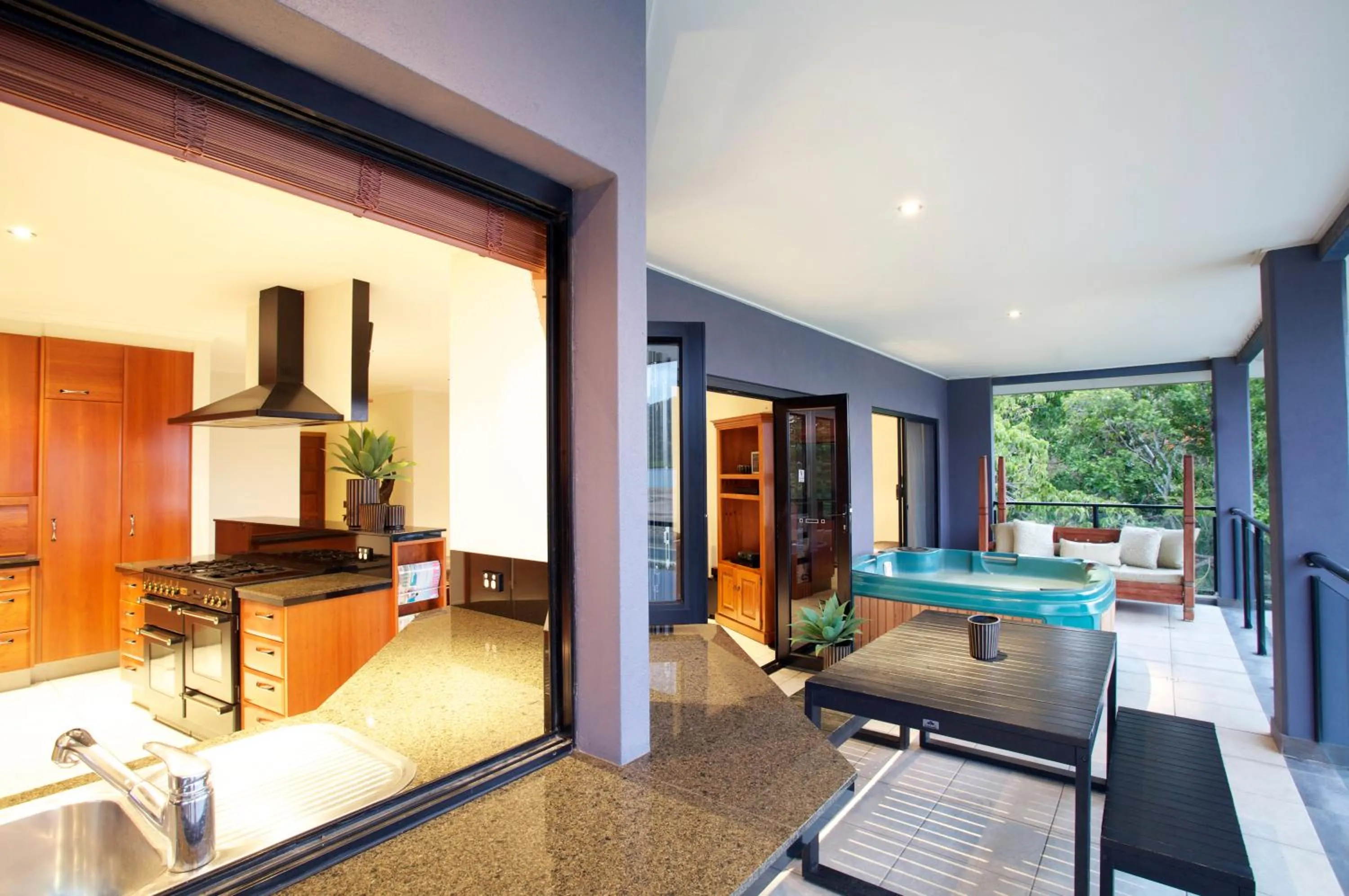 Balcony/Terrace in at Waterfront Whitsunday Retreat - Adults Only