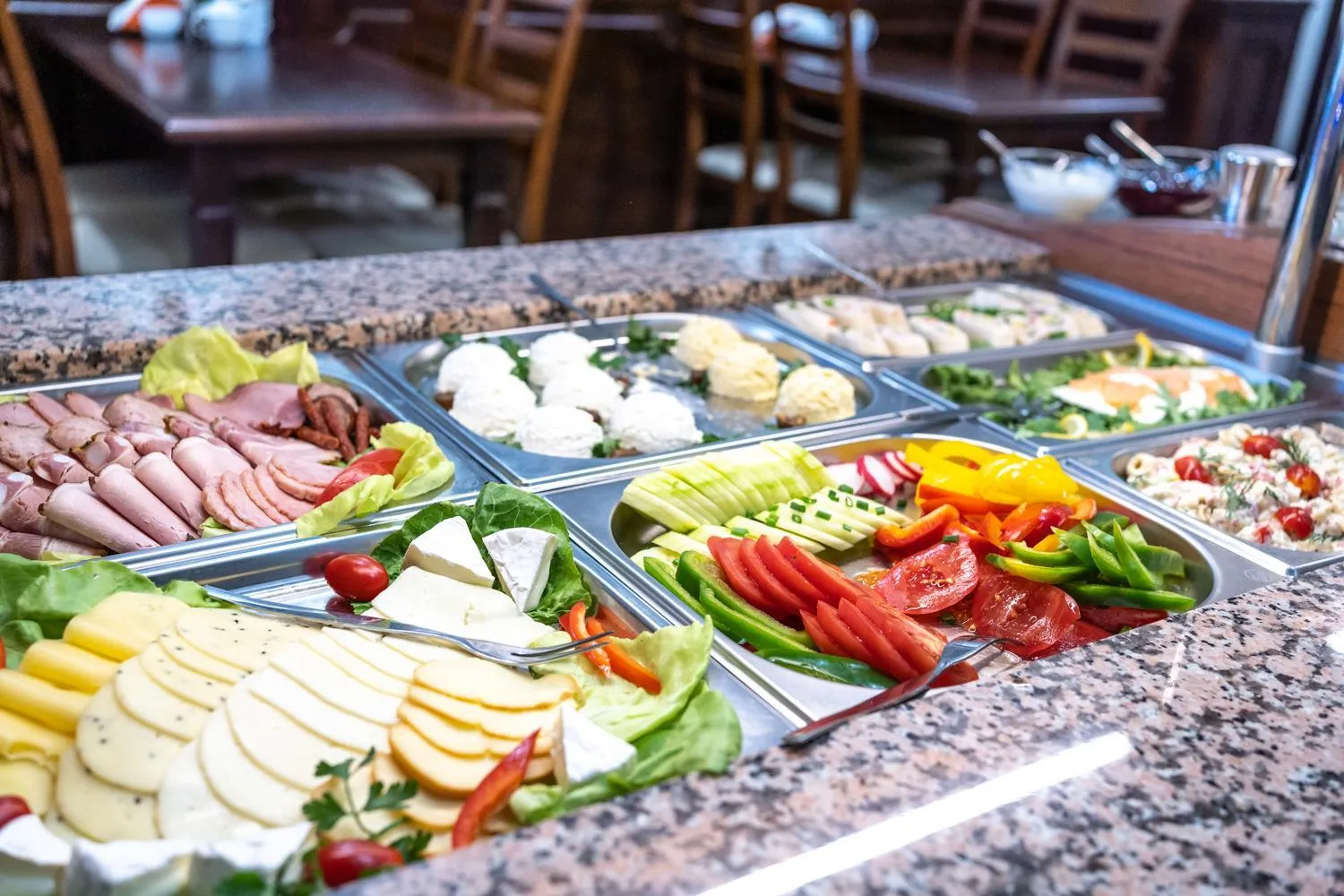 Buffet breakfast in Villa Neve