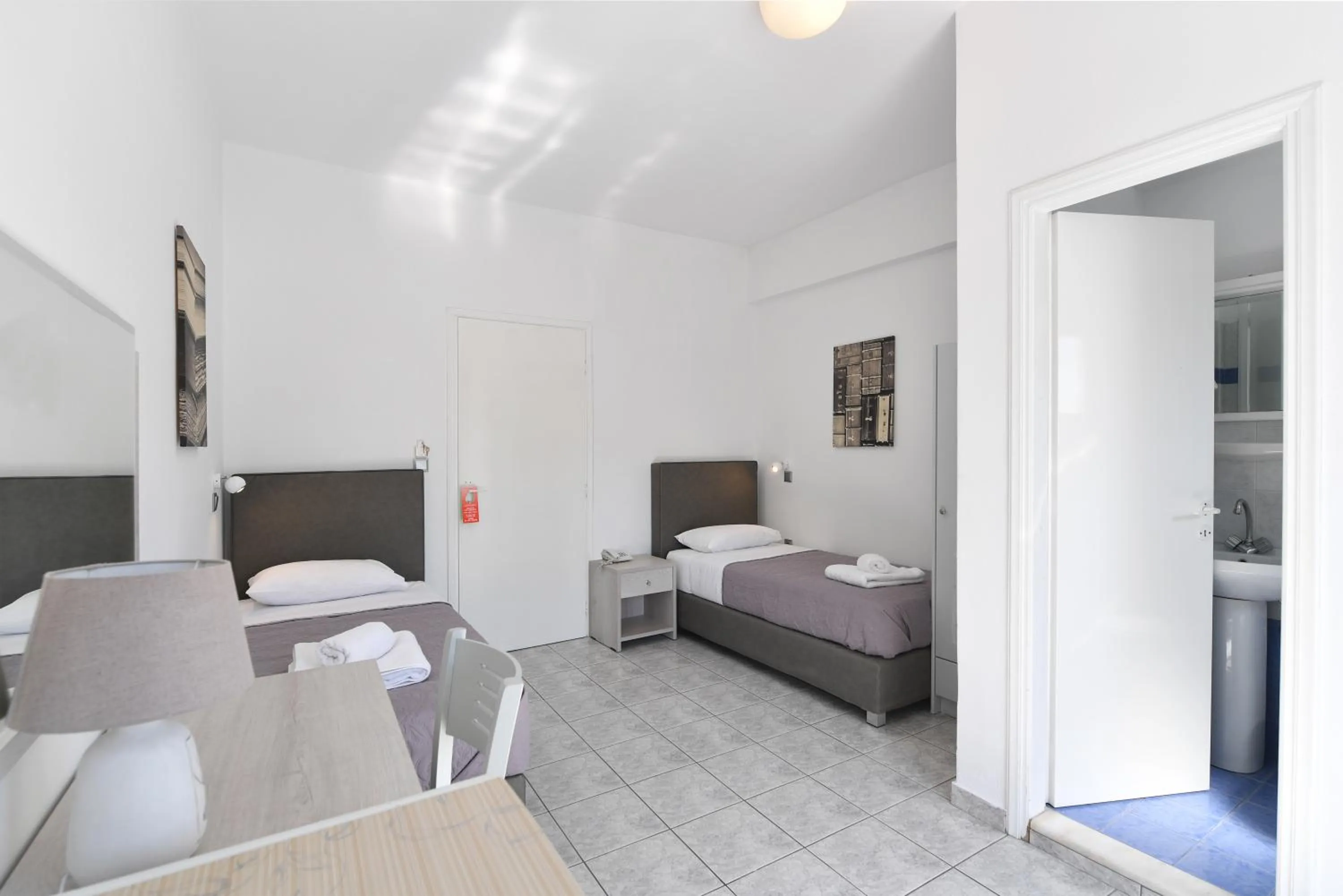 Bathroom, Bed in Villa Katerina