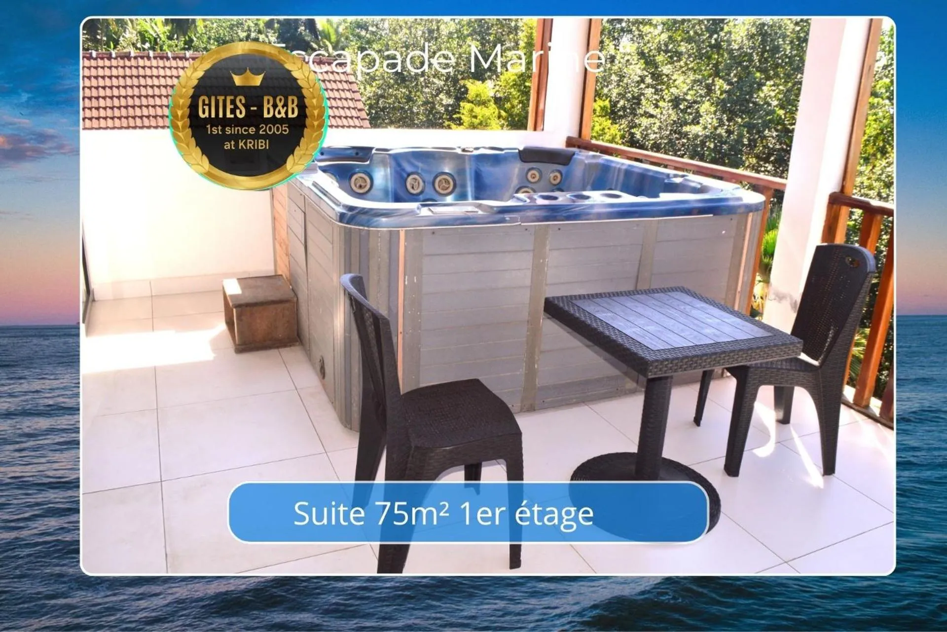 Balcony/Terrace in Hôtel Restaurant Gites Kribi