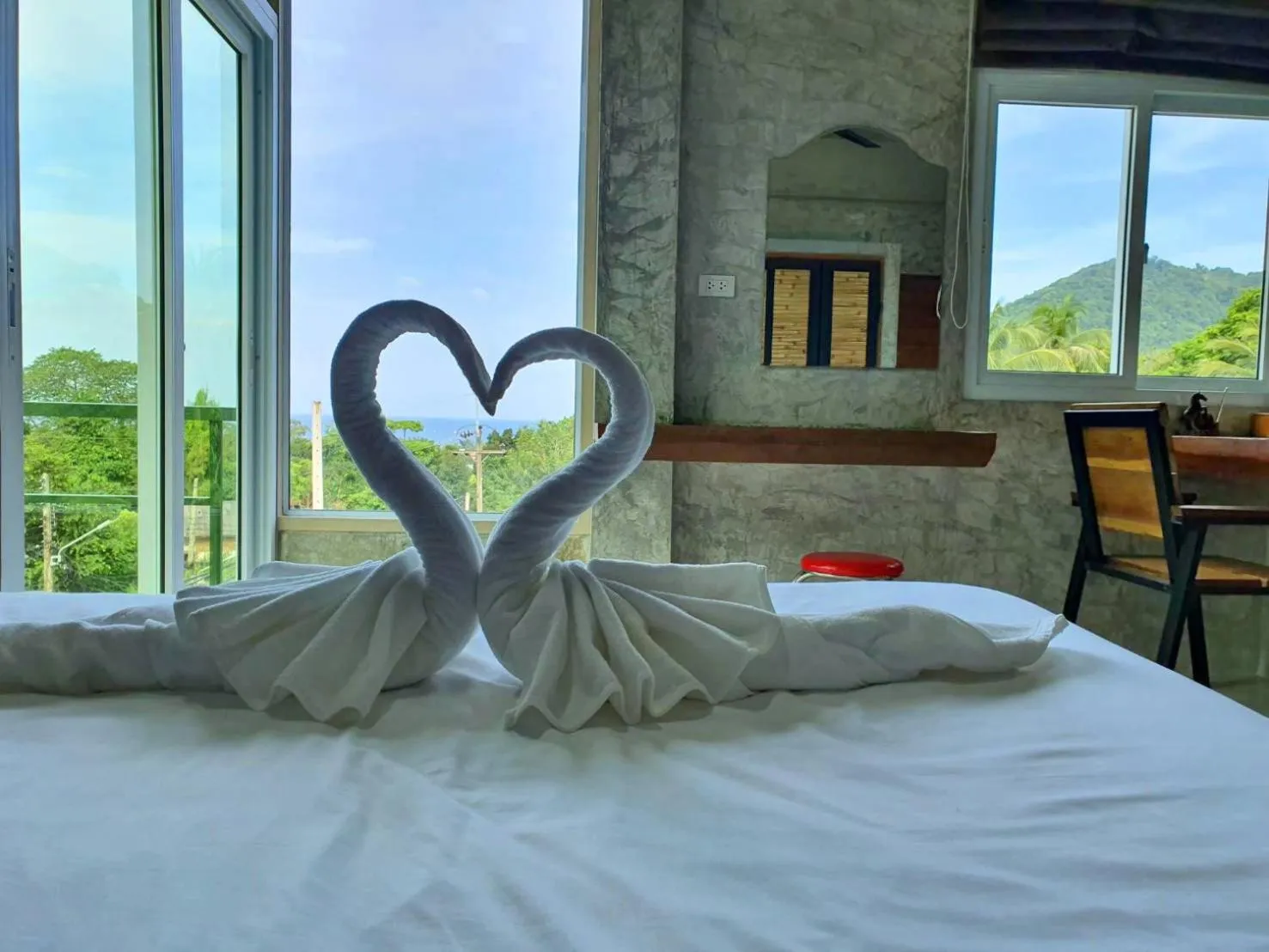 Sea view, Bed in Life koh tao resort