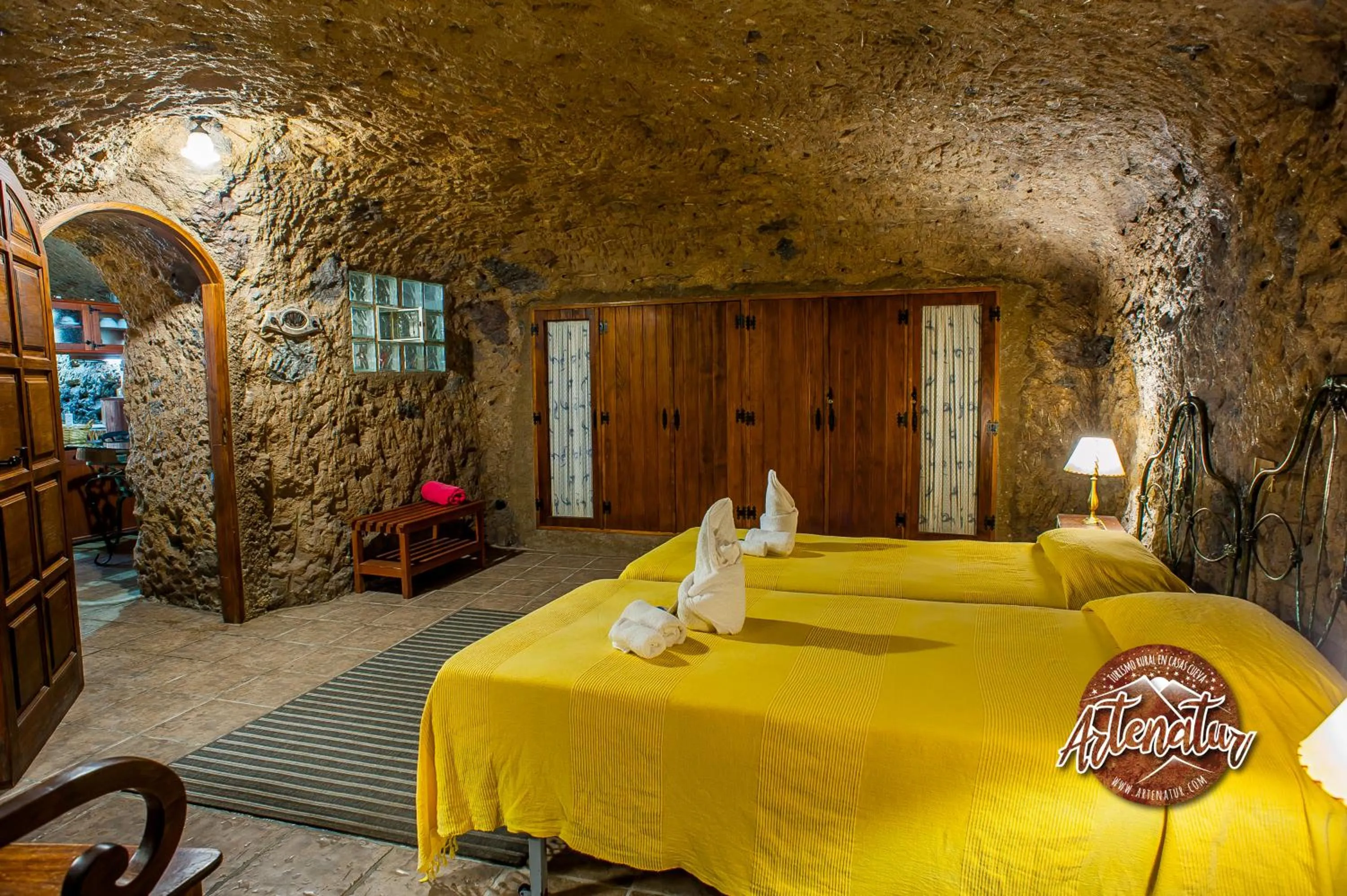 Bed in Casa Cueva El Mimo By Artenatur
