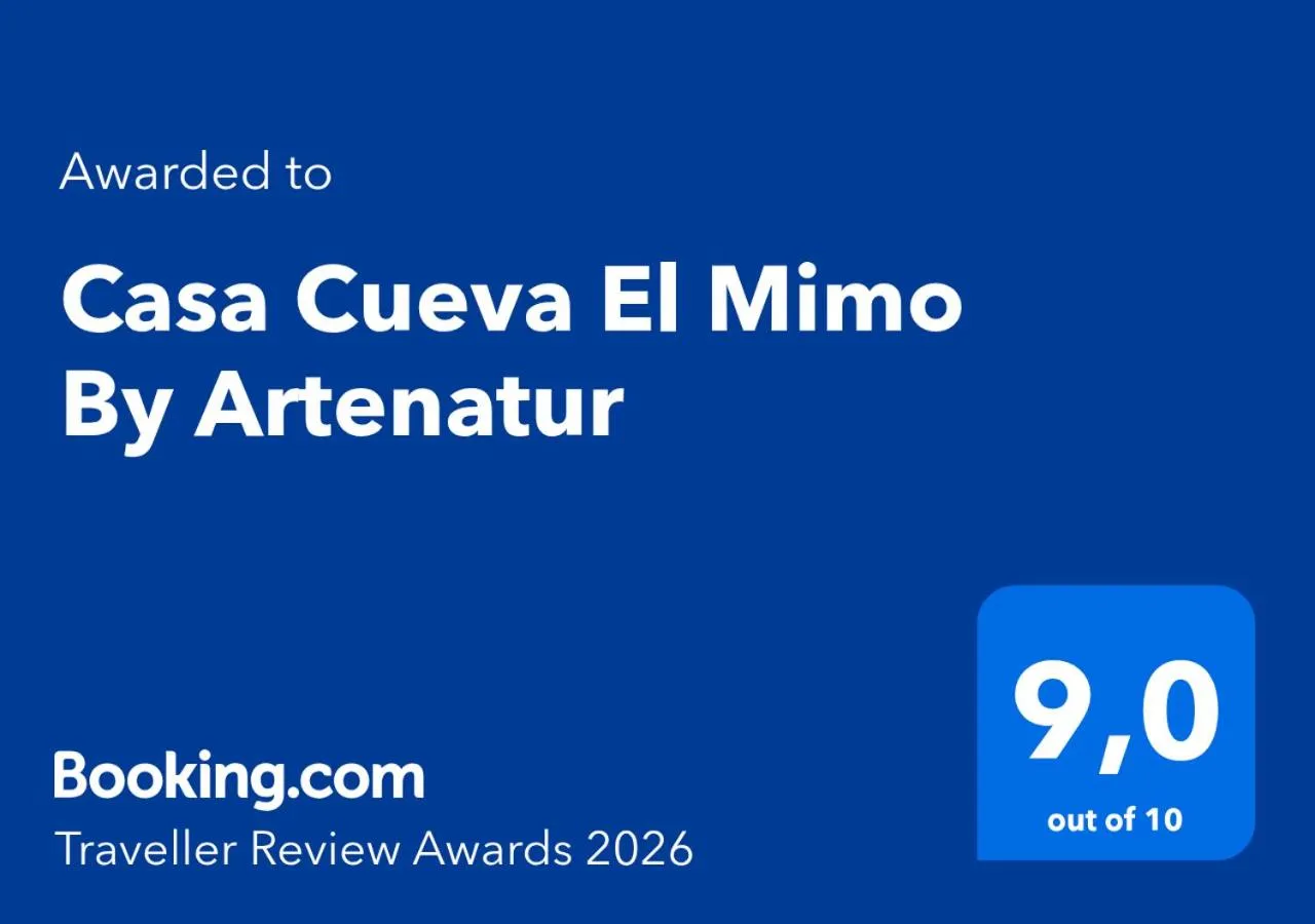Certificate/Award in Casa Cueva El Mimo By Artenatur