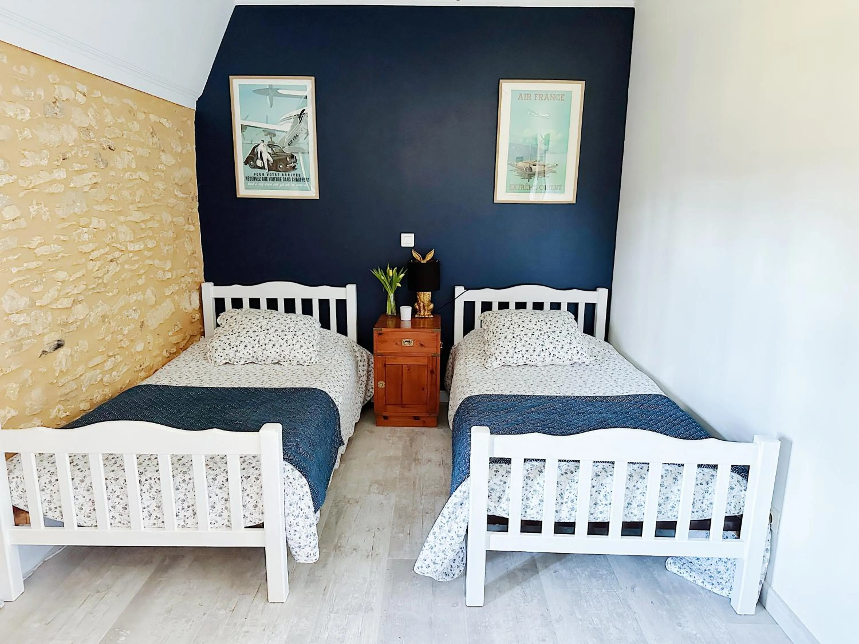 Bed in Le Chevrefeuille chambres d'hotes et gîtes de charme