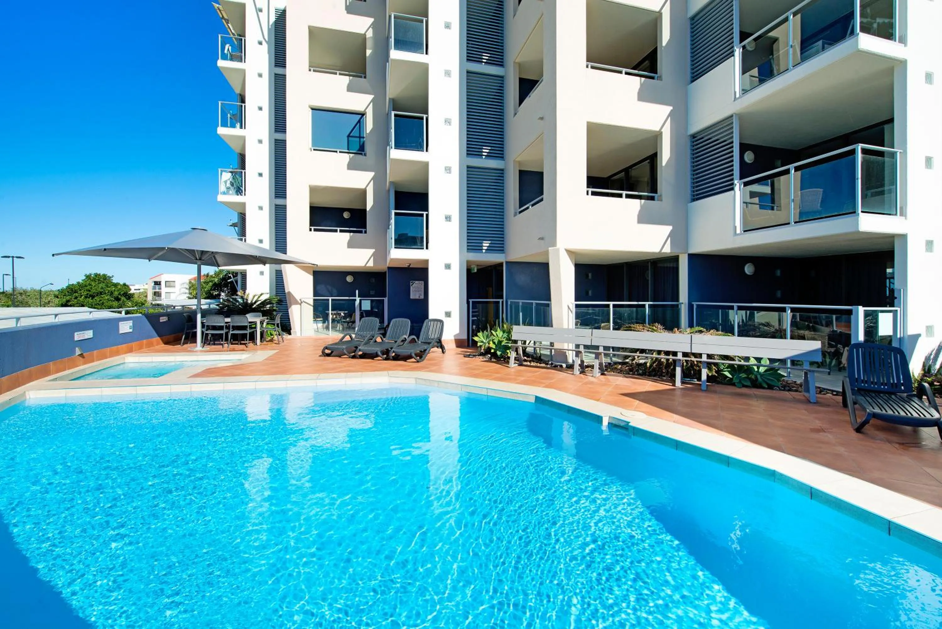 Pool view in ULTIQA Shearwater Resort