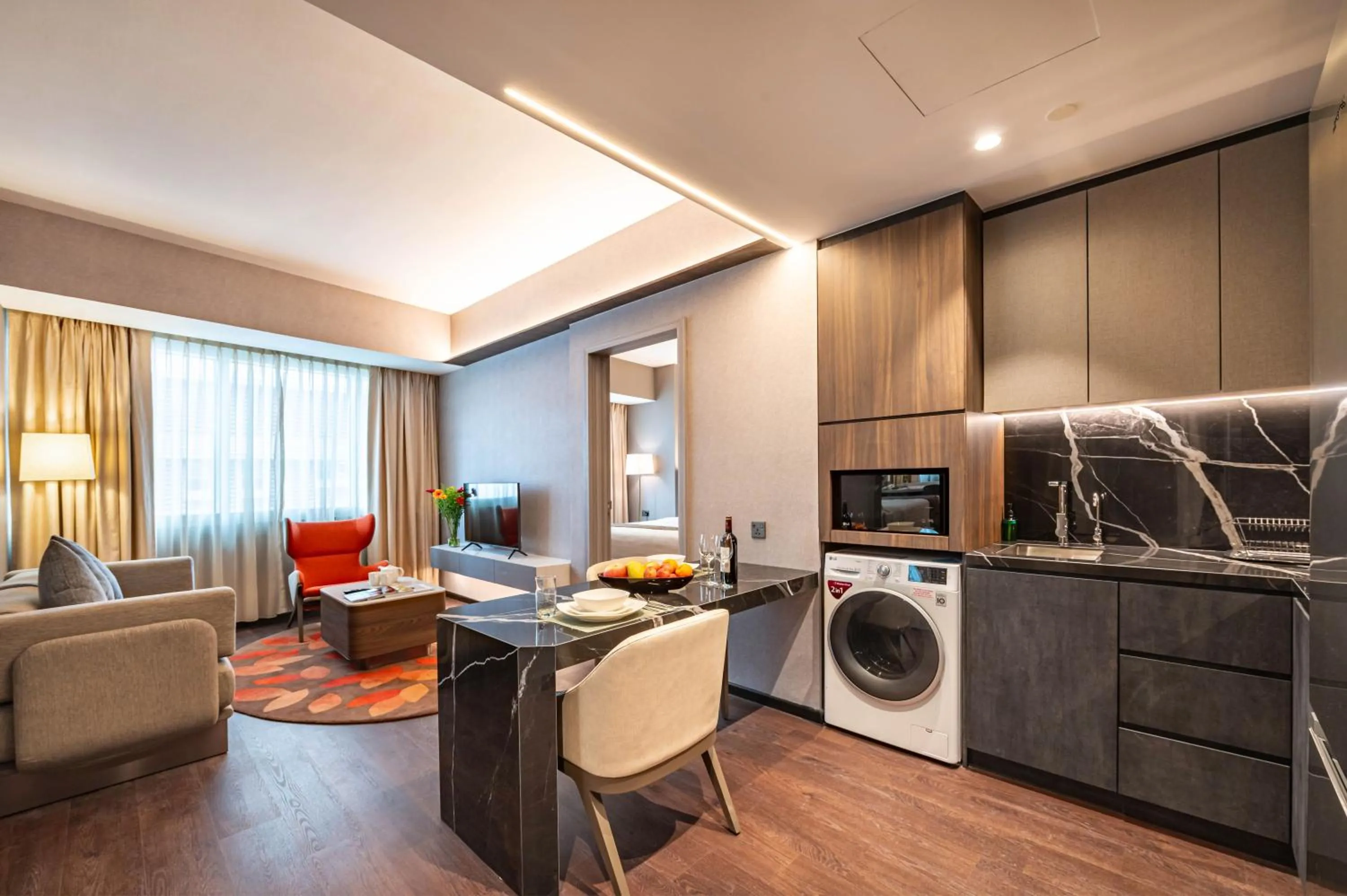 Living room in Park Avenue Rochester