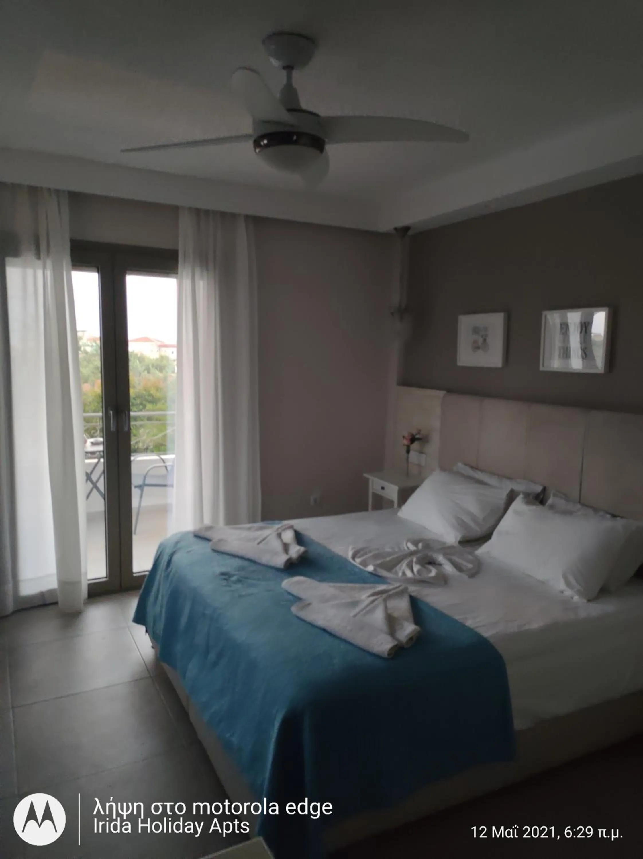 Bed in Irida Holiday Apartments