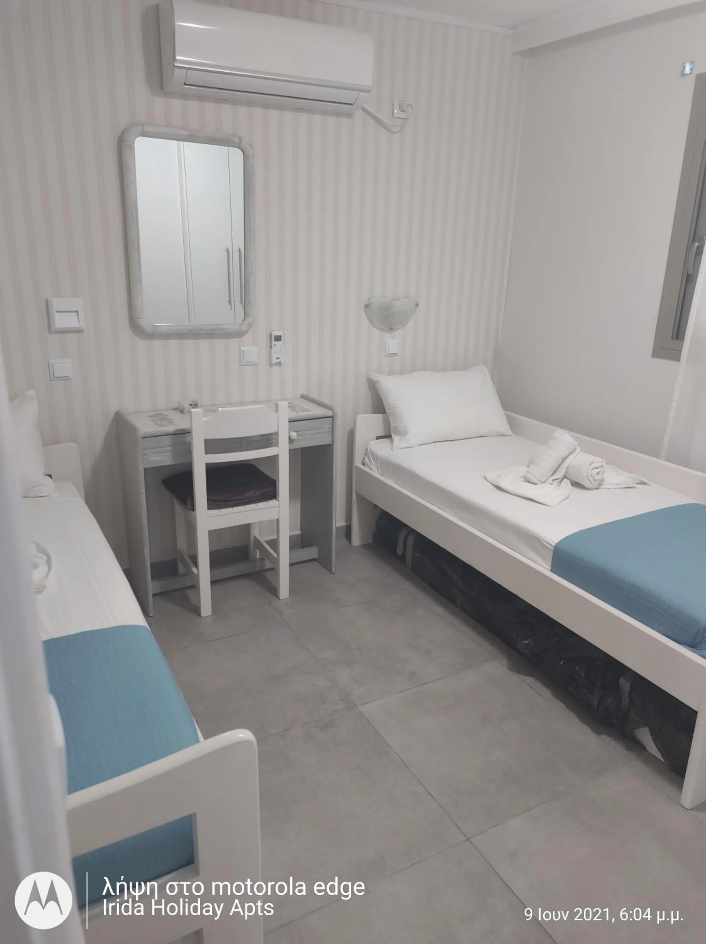 Bed in Irida Holiday Apartments