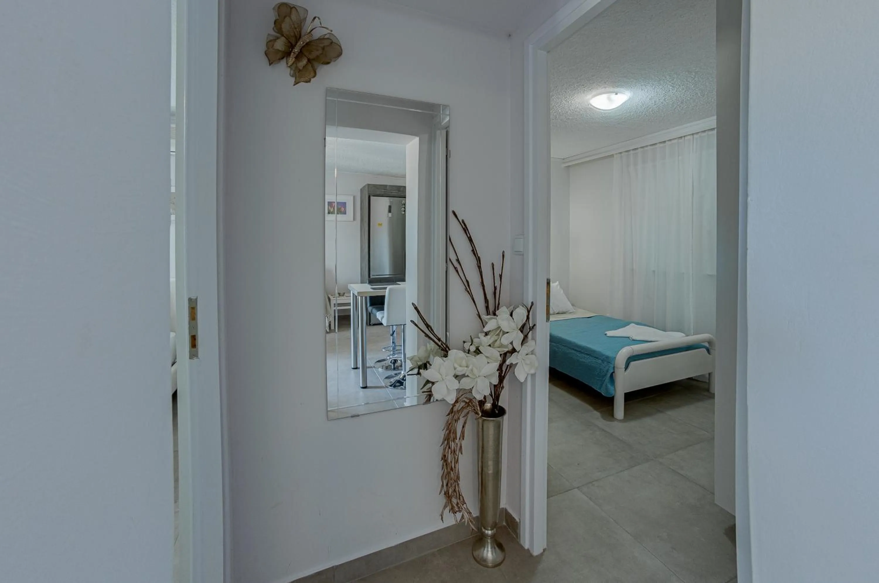 Bed in Irida Holiday Apartments